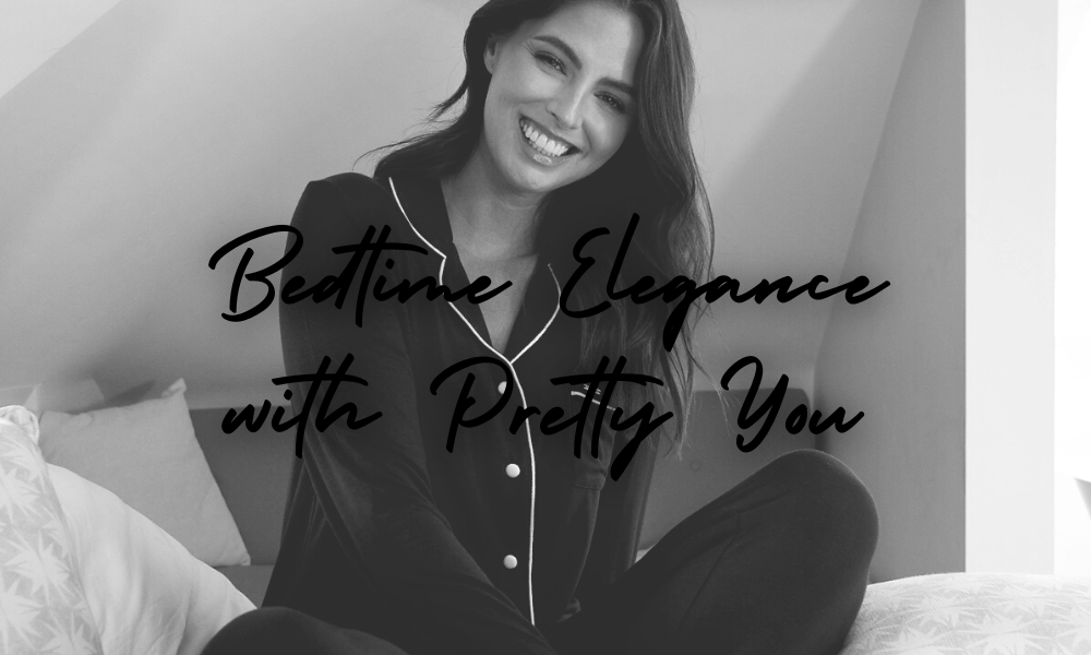Bedtime Elegance: Midnight Pyjamas & Amelie Slippers - Pretty You London