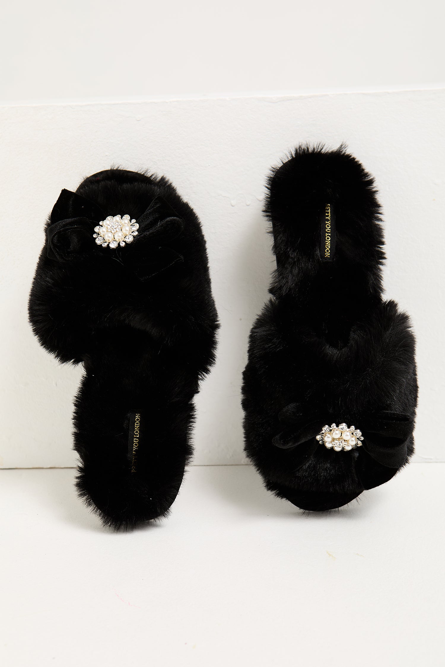 Anya Slippers in Black - Slippers