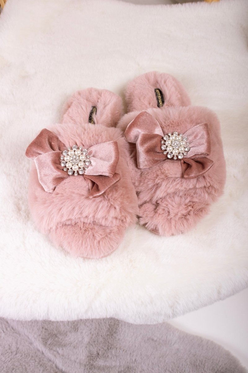 Anya Slippers in Pink - Slippers