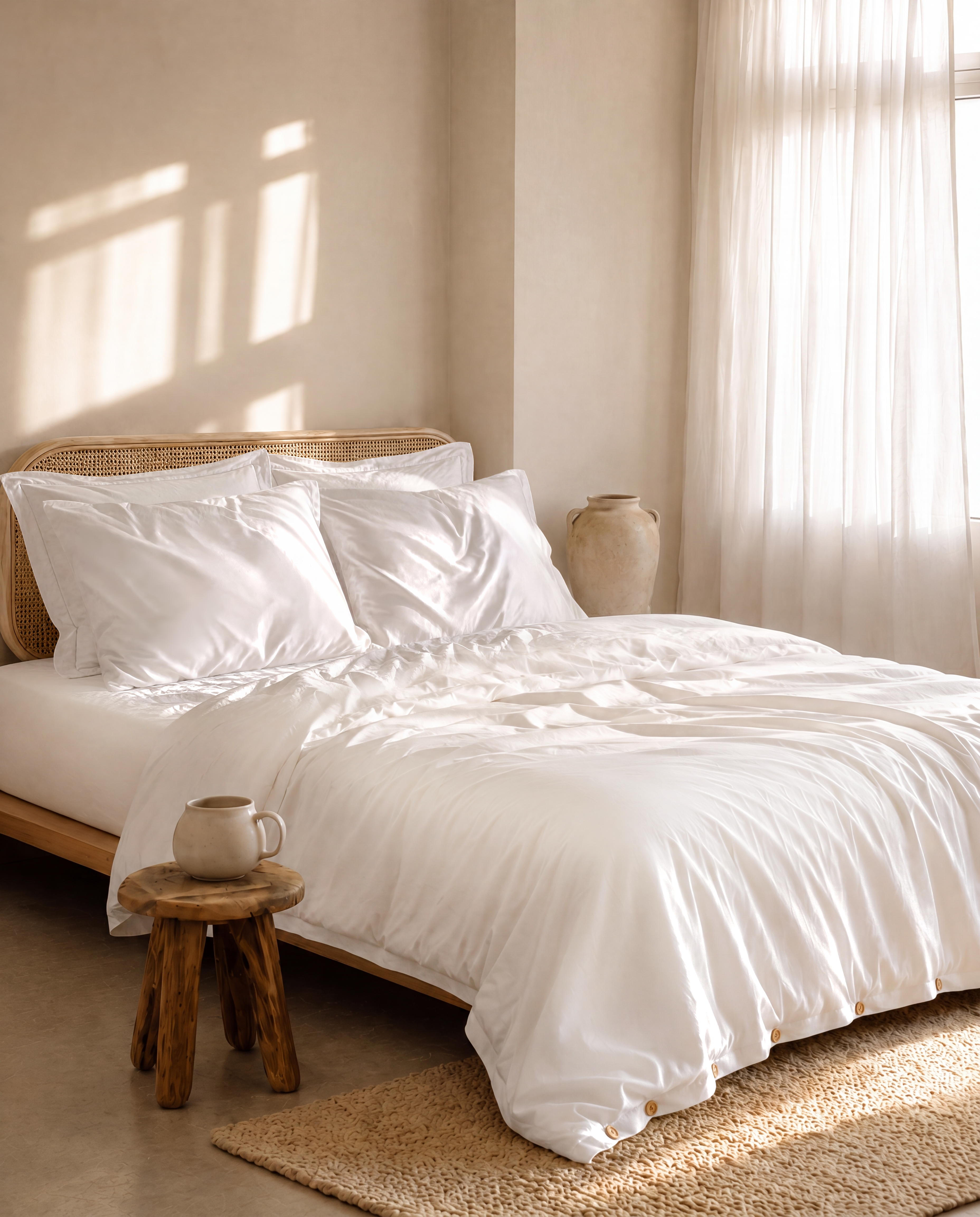 Bamboo Bedding Set in Cloud White