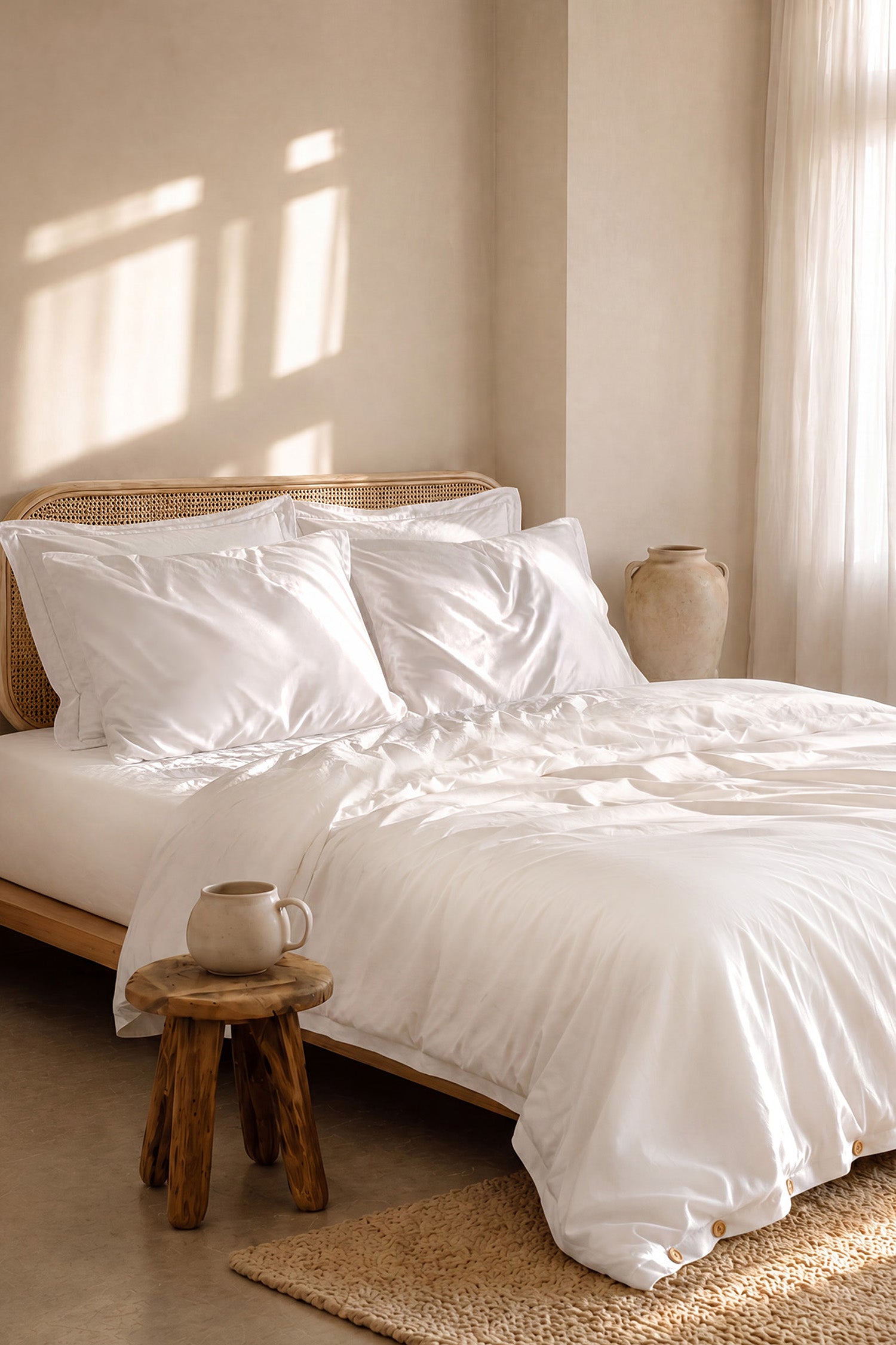 Bamboo Bedding Set in Cloud White