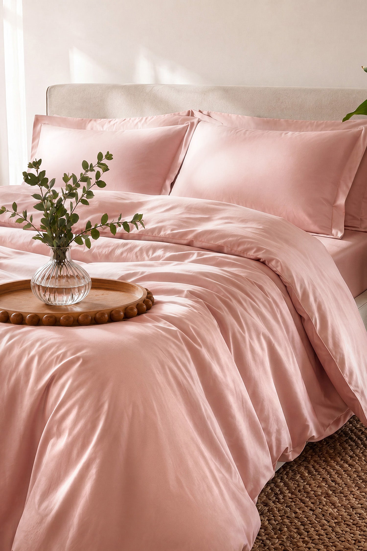 Bamboo Bedding Set in Rose Pink