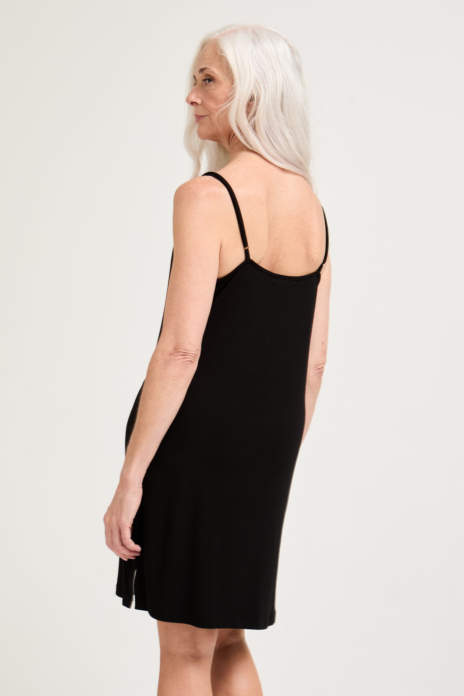 Bamboo Chemise Nightdress in Black - Wholesale - Nightgowns