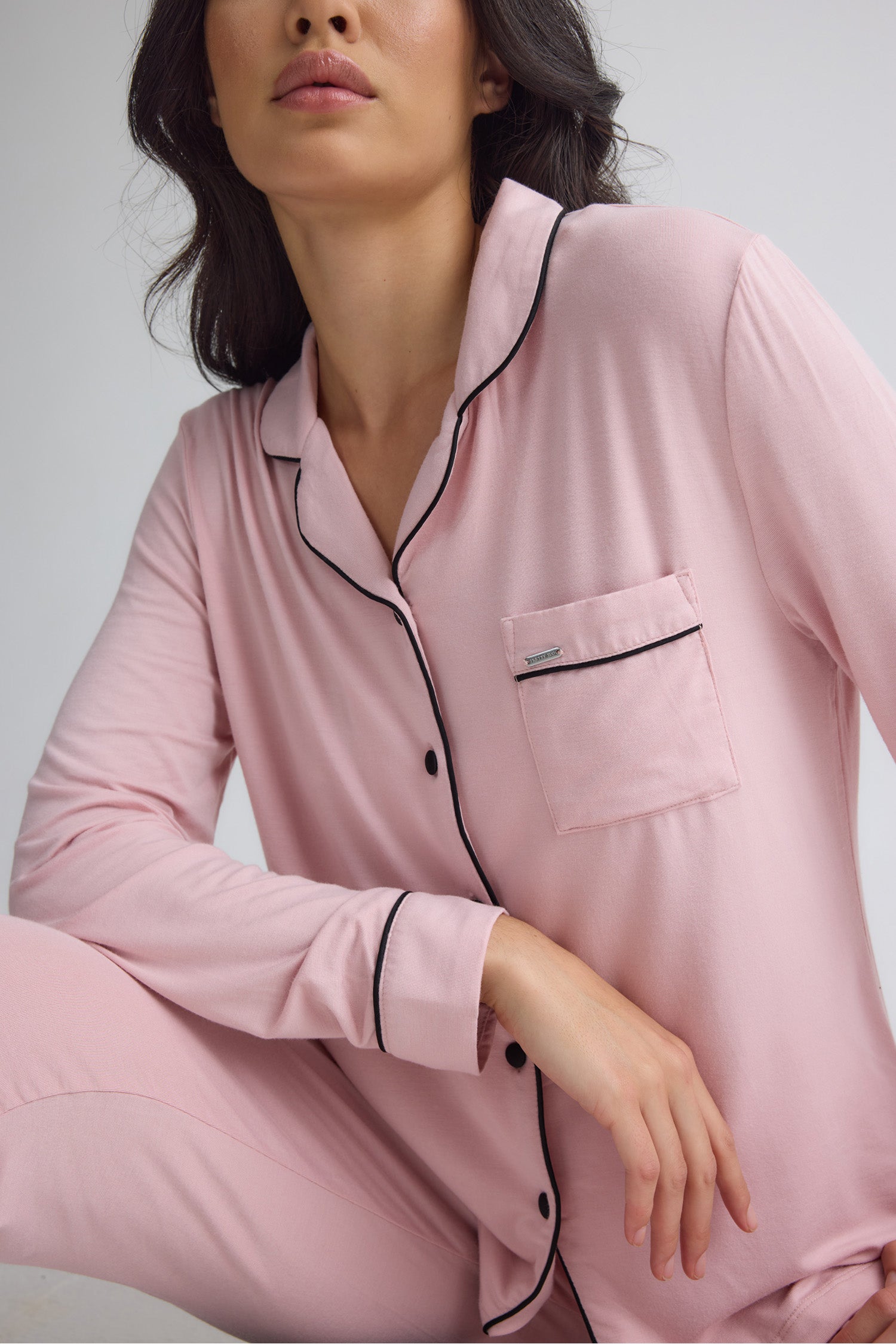 Bamboo Long Pyjama Set in Pink