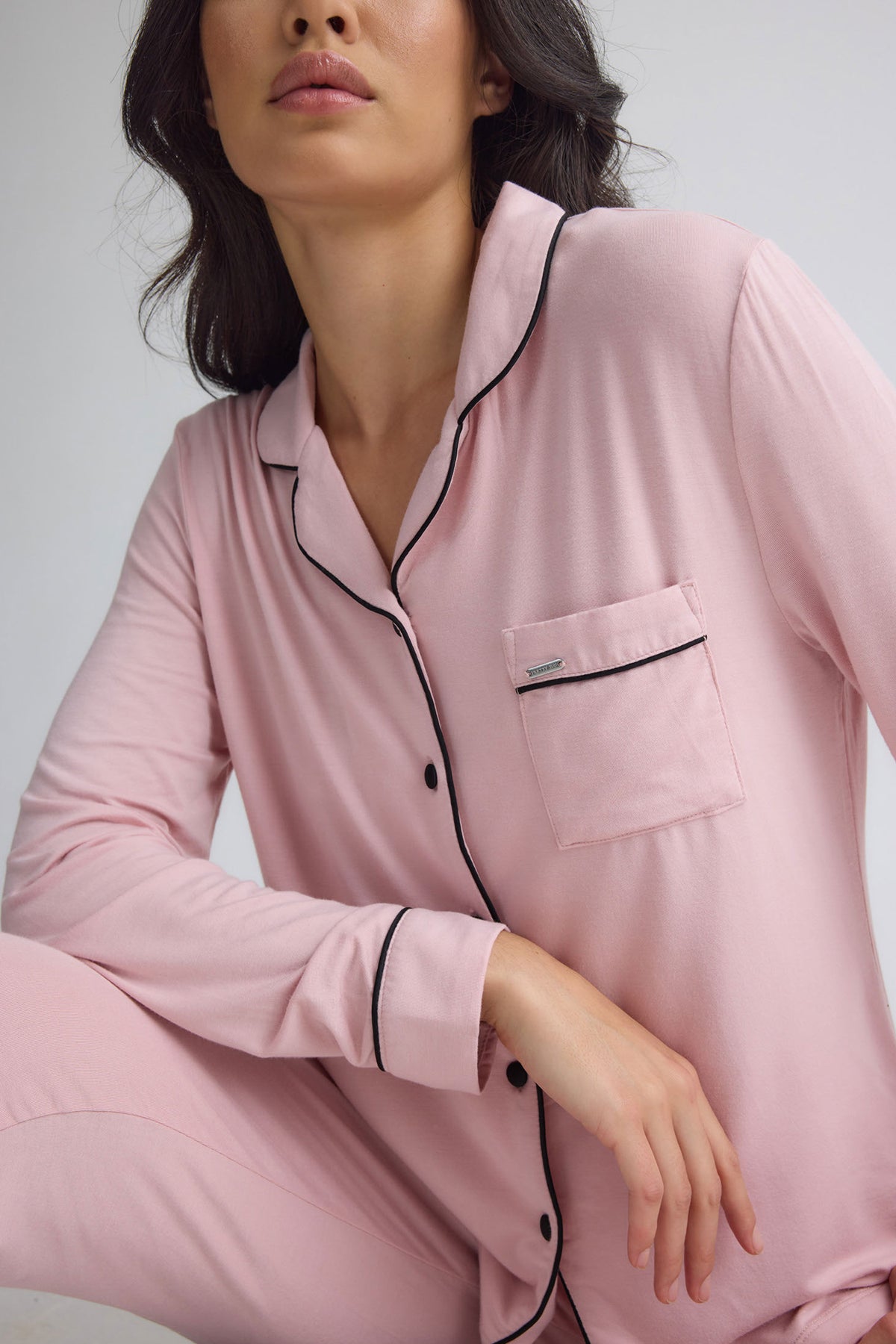 Bamboo Long Pyjama Set in Pink