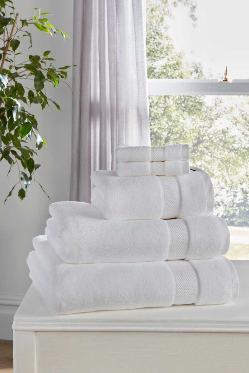 Bamboo Hand Towel in Cloud White - Bath Towels