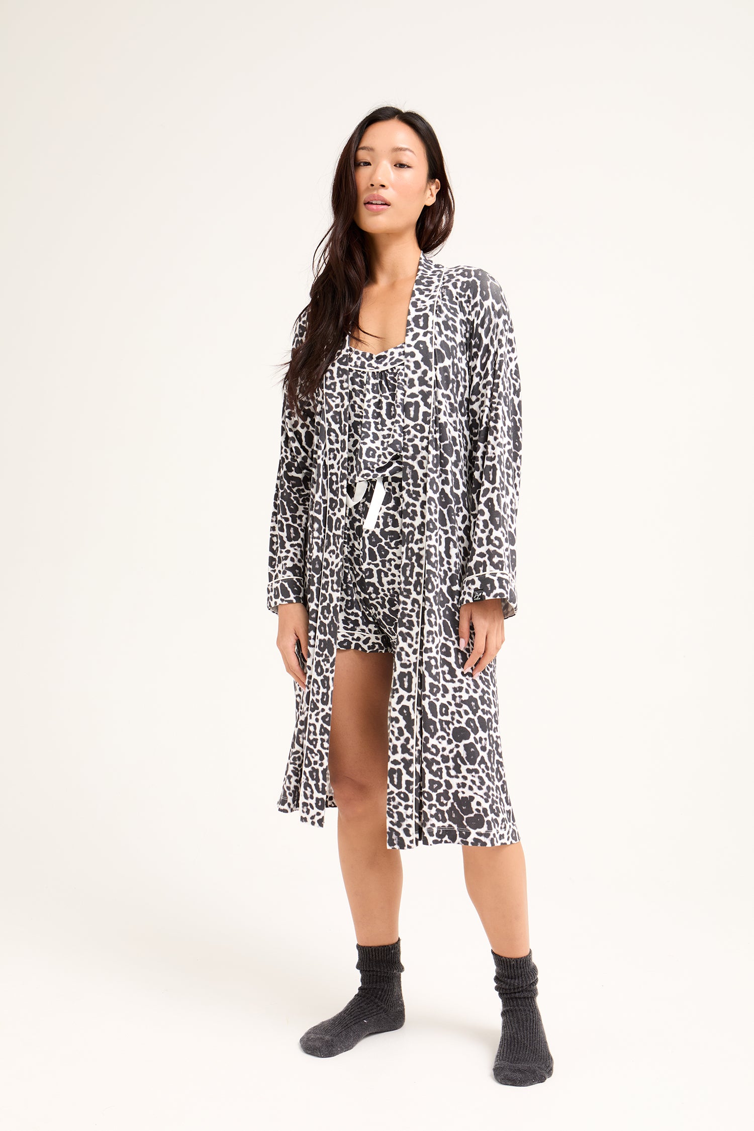Bamboo Kimono Robe in Luxe Leopard - Wholesale - Robes
