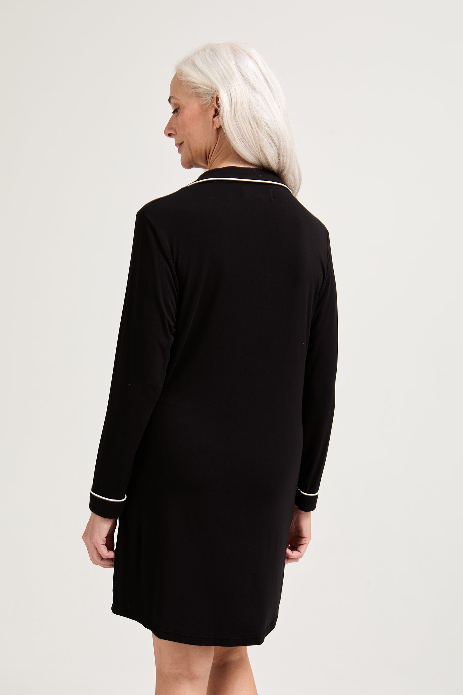 Bamboo Nightshirt in Black - Wholesale - Nightgowns