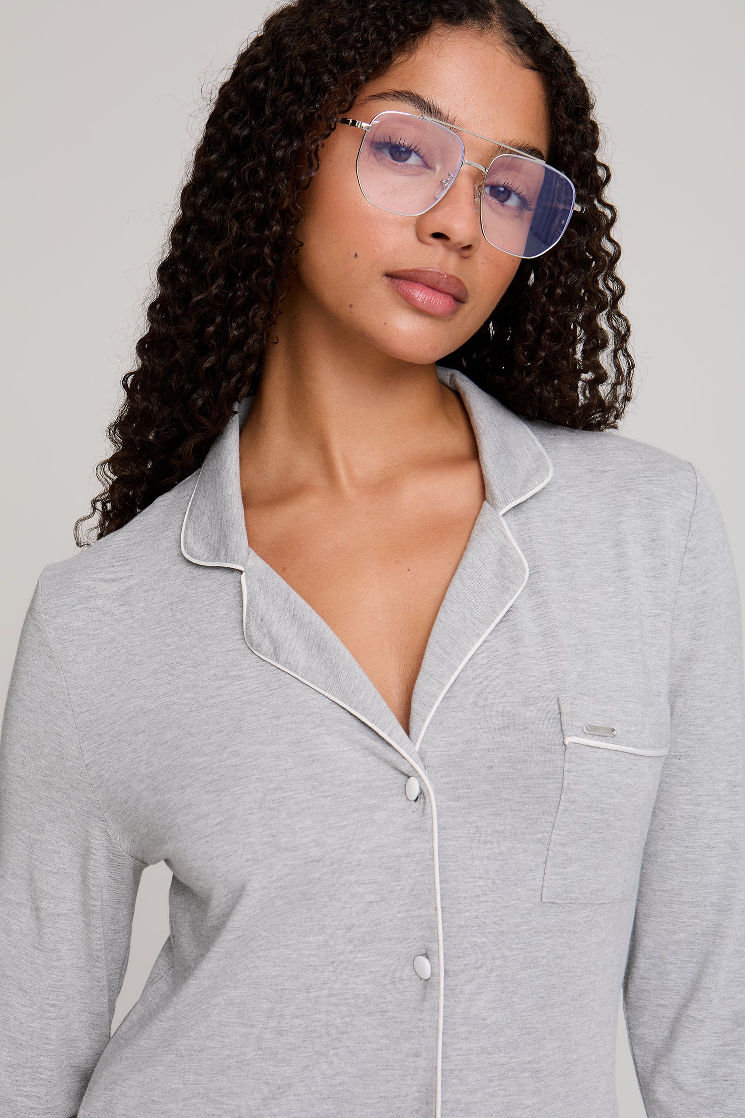 Bamboo Nightshirt in Grey Marl