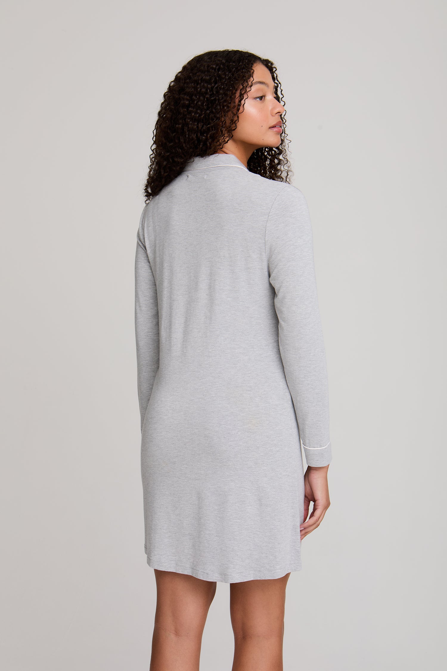 Bamboo Nightshirt in Grey Marl