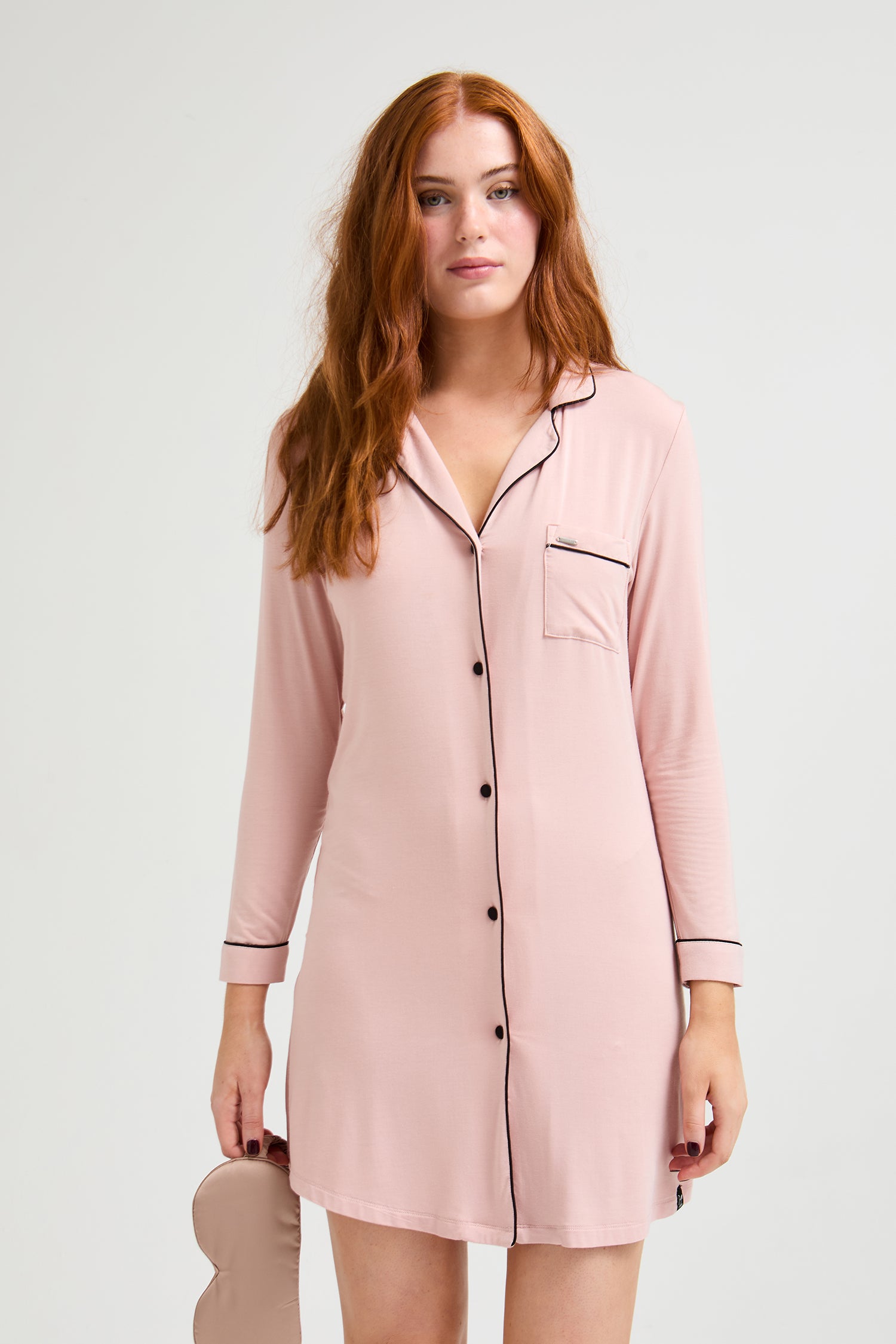Bamboo Nightshirt in Pink - Wholesale - Nightgowns