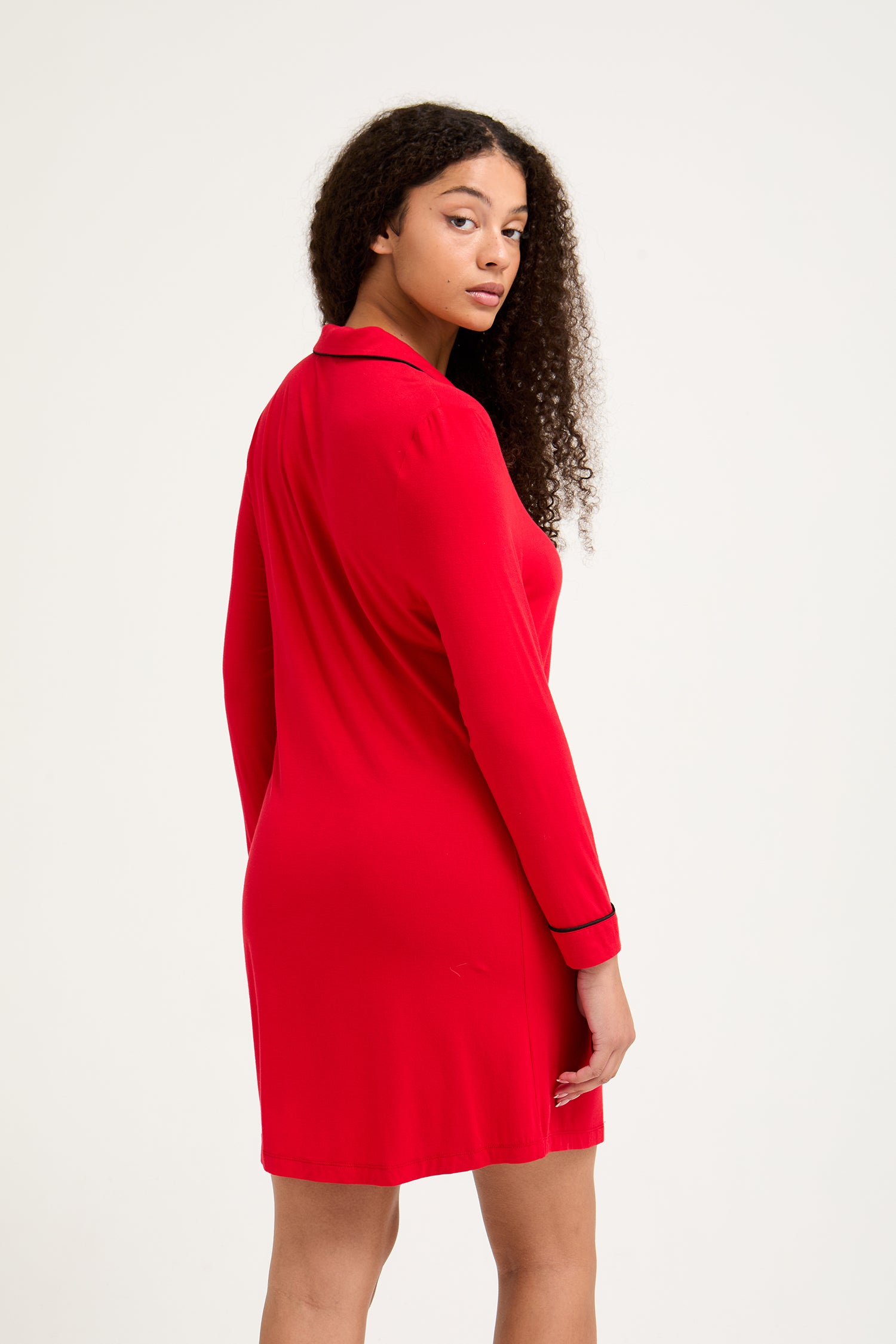 Bamboo Nightshirt in Red - Wholesale - Nightgowns
