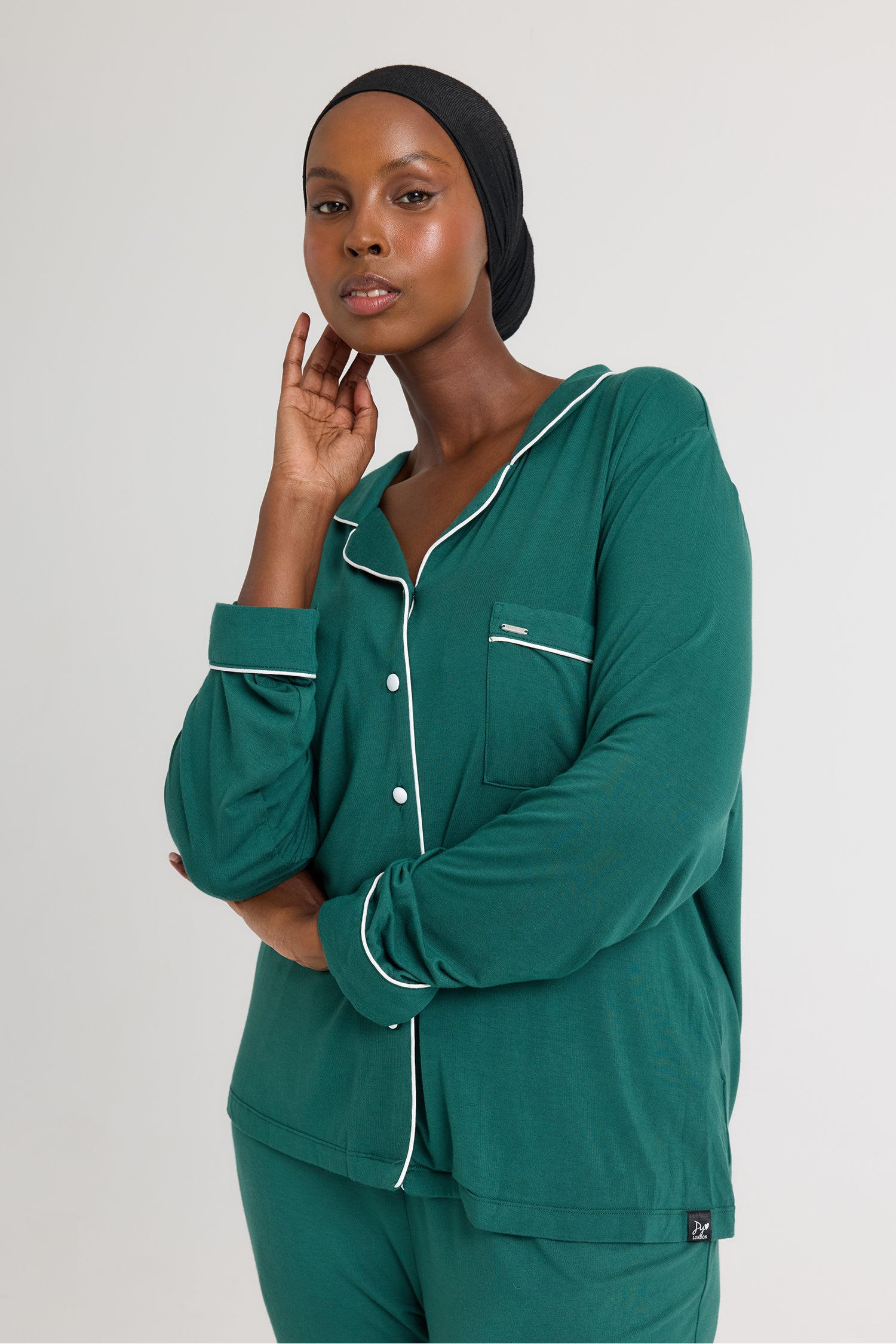 Bamboo Long Pyjama Set in Green - Wholesale - Pajamas