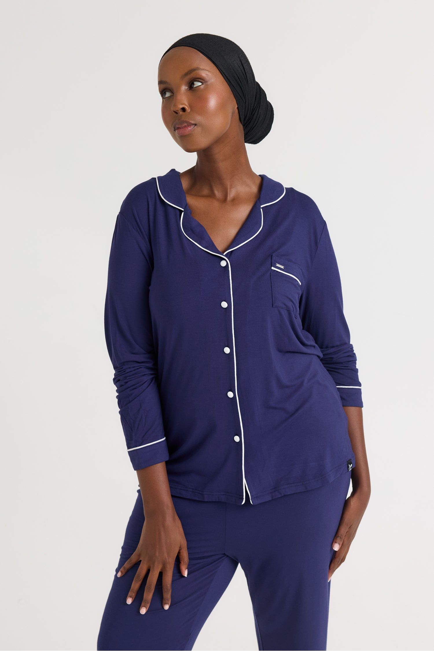 Bamboo Long Pyjama Set in Midnight - Wholesale - Pajamas
