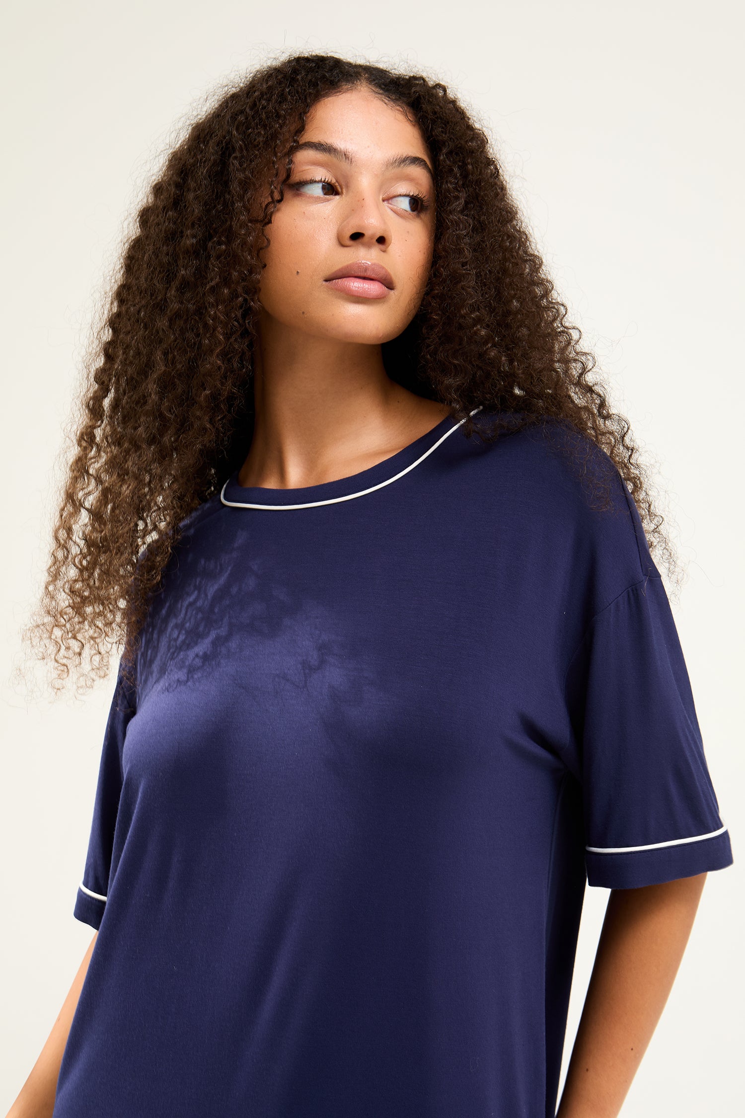 Bamboo Classic Tee Dress in Midnight