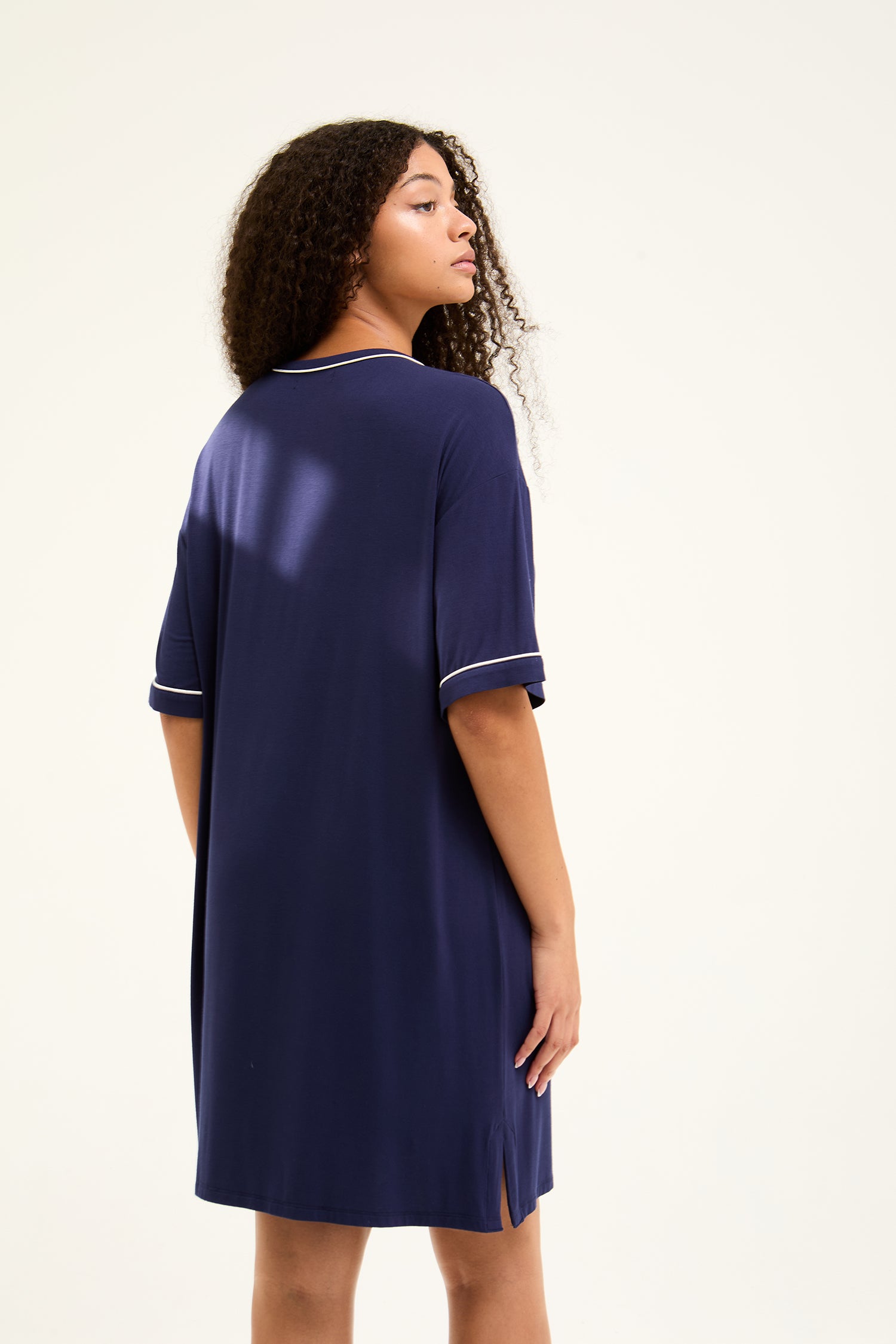 Bamboo Classic Tee Dress in Midnight