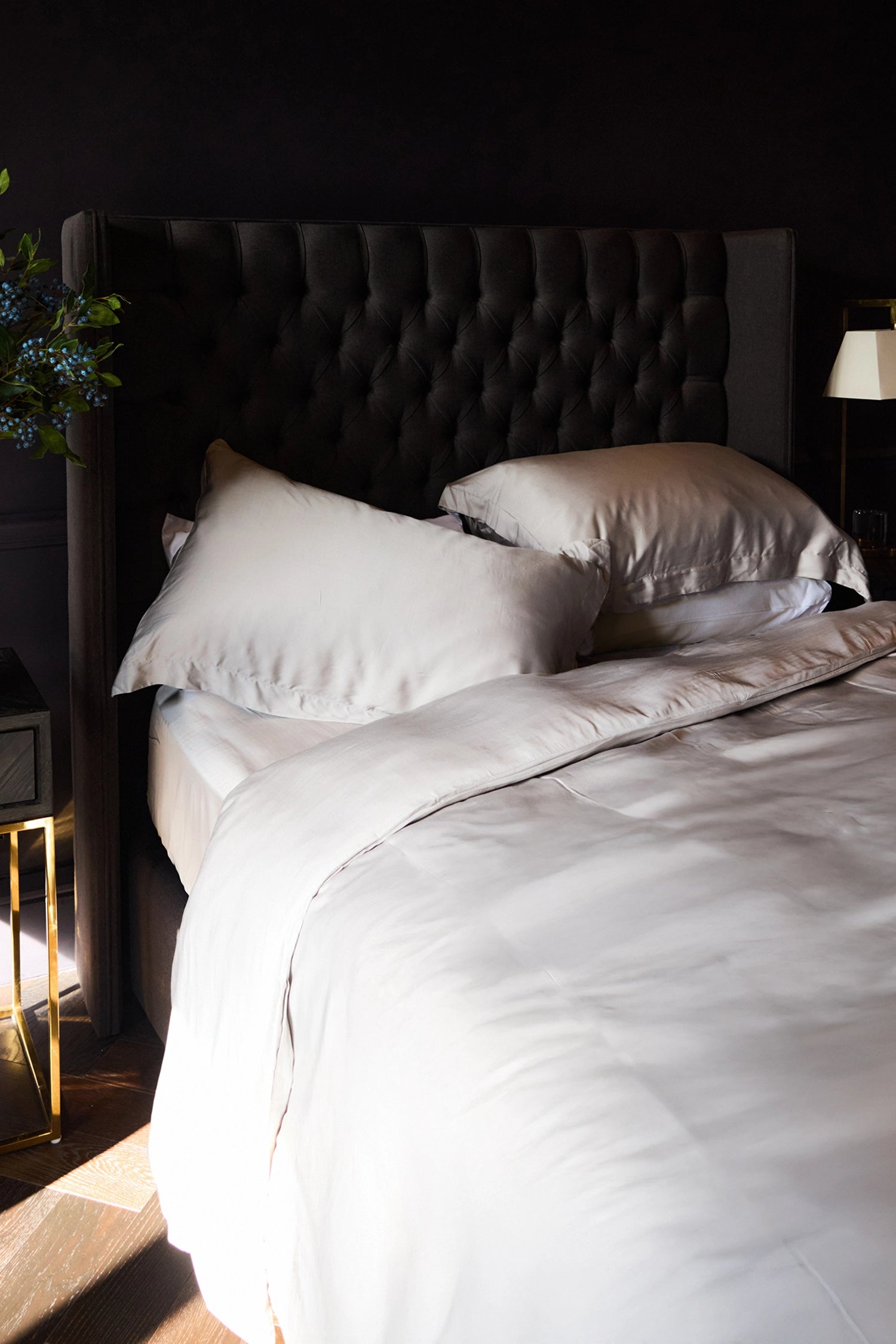 Bamboo Bedding Set in Silver Grey