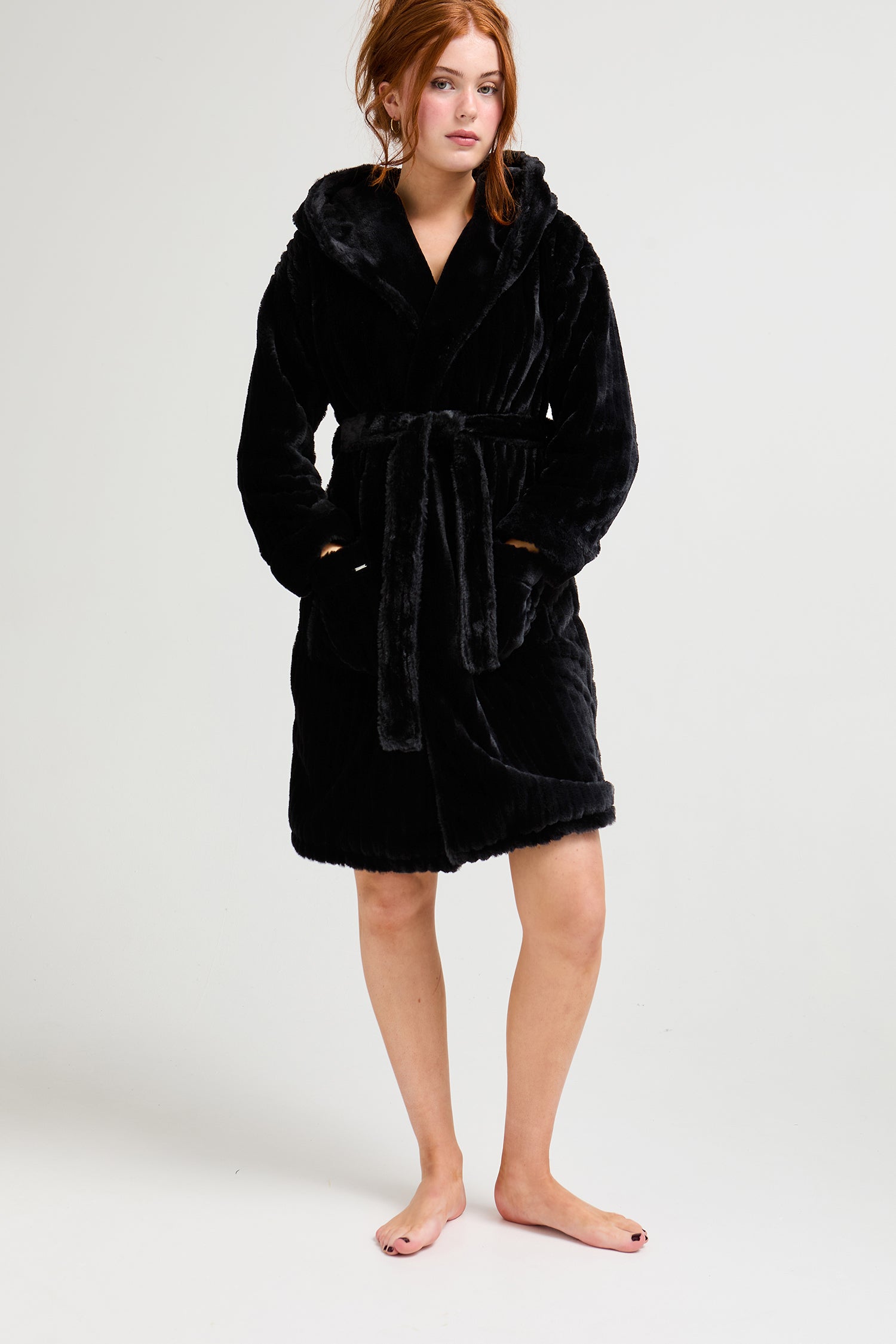 Cloud Dressing Gown in Black