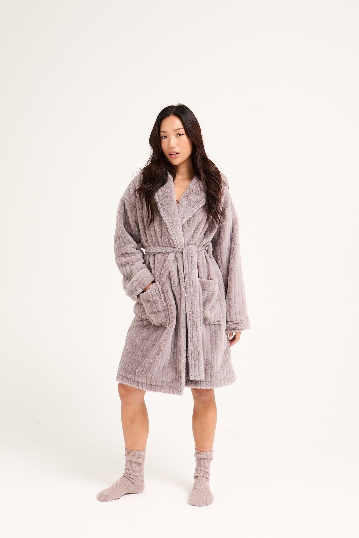Cloud Dressing Gown in Mink - Wholesale - Robes