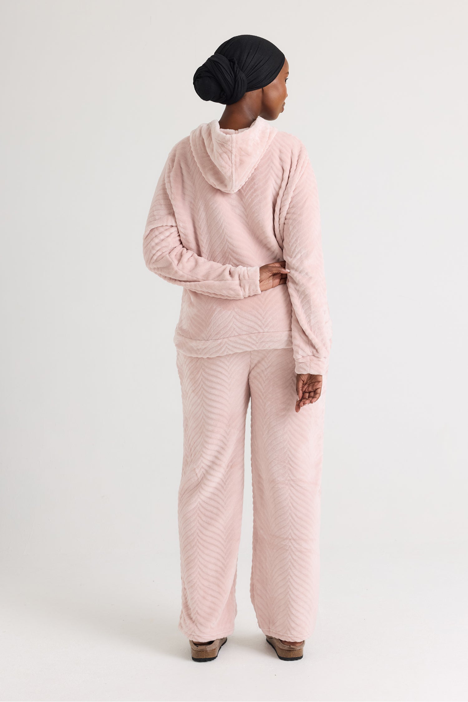 Cosy Chevron Lounge Suit in Rose - Loungewear