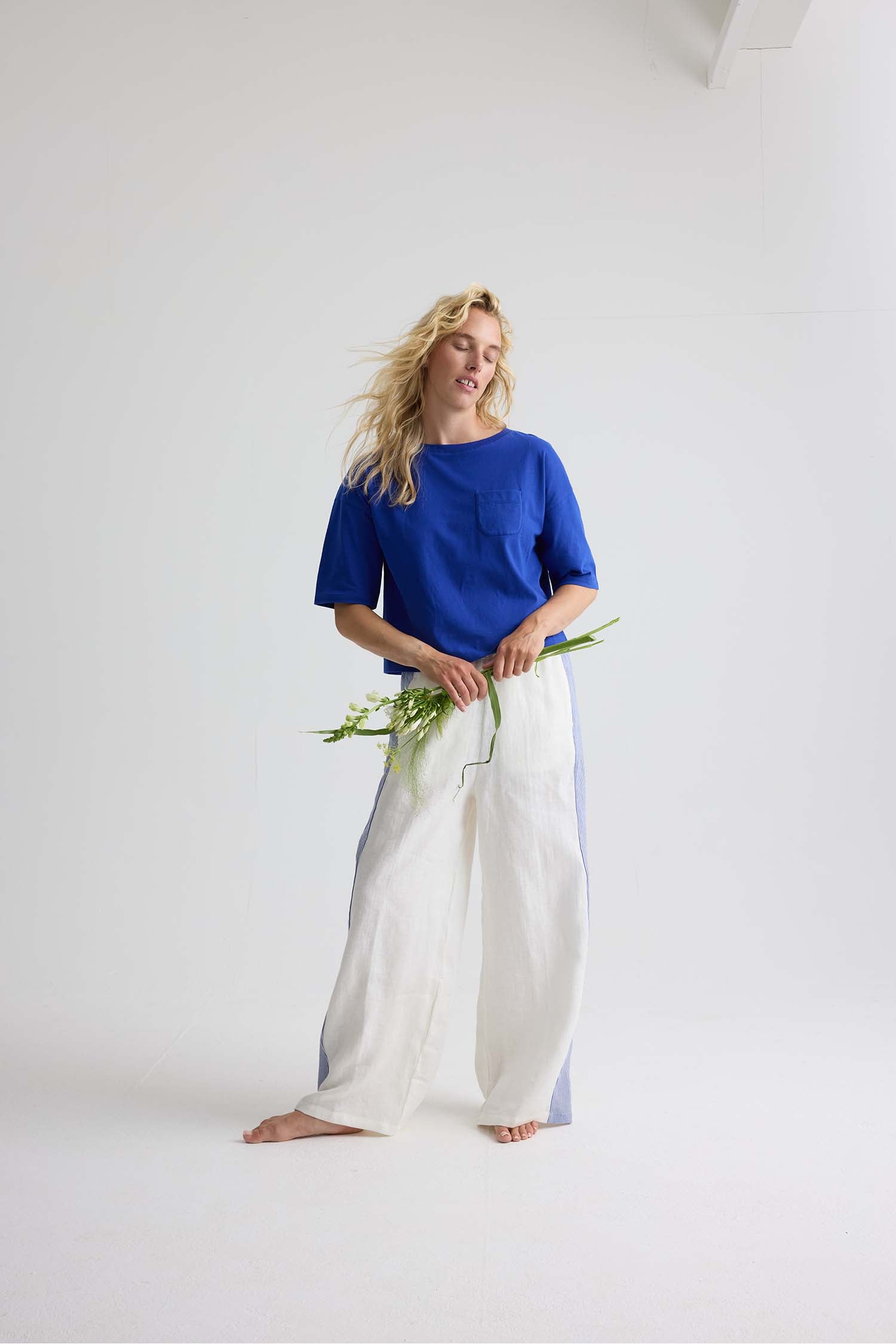 Relaxed Cotton T-Shirt In Bluing