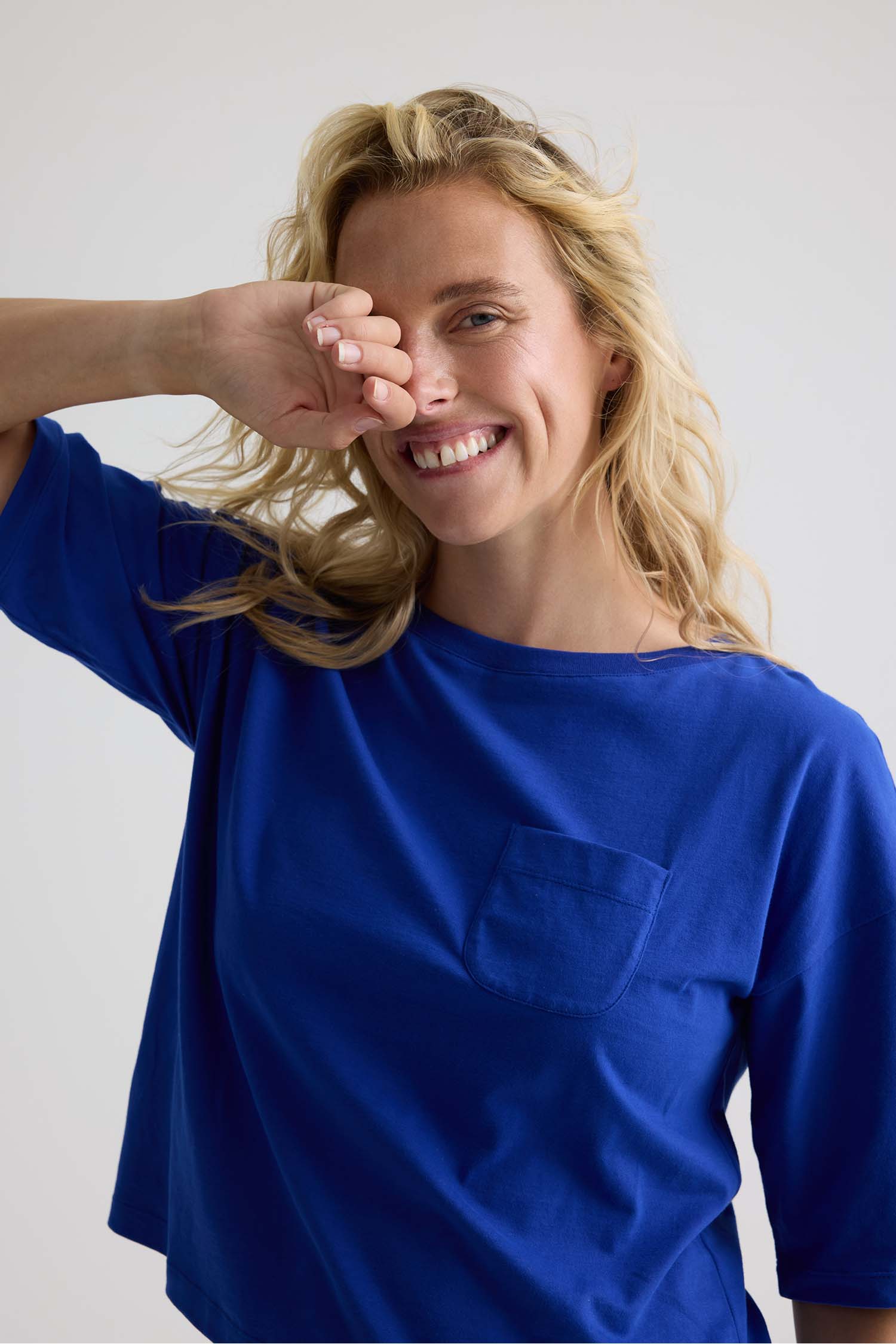 Relaxed Cotton T-Shirt In Bluing