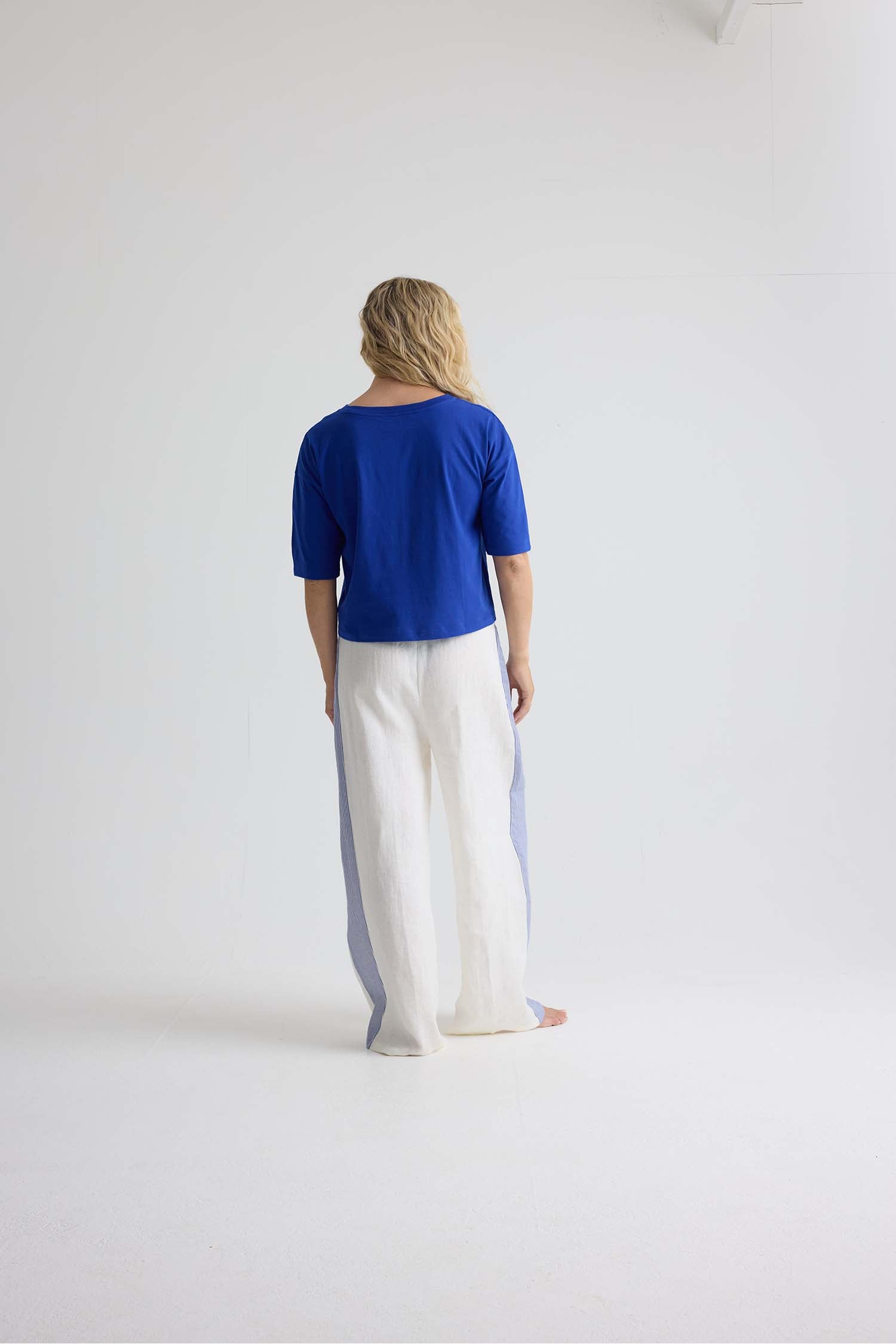 Relaxed Cotton T-Shirt In Bluing