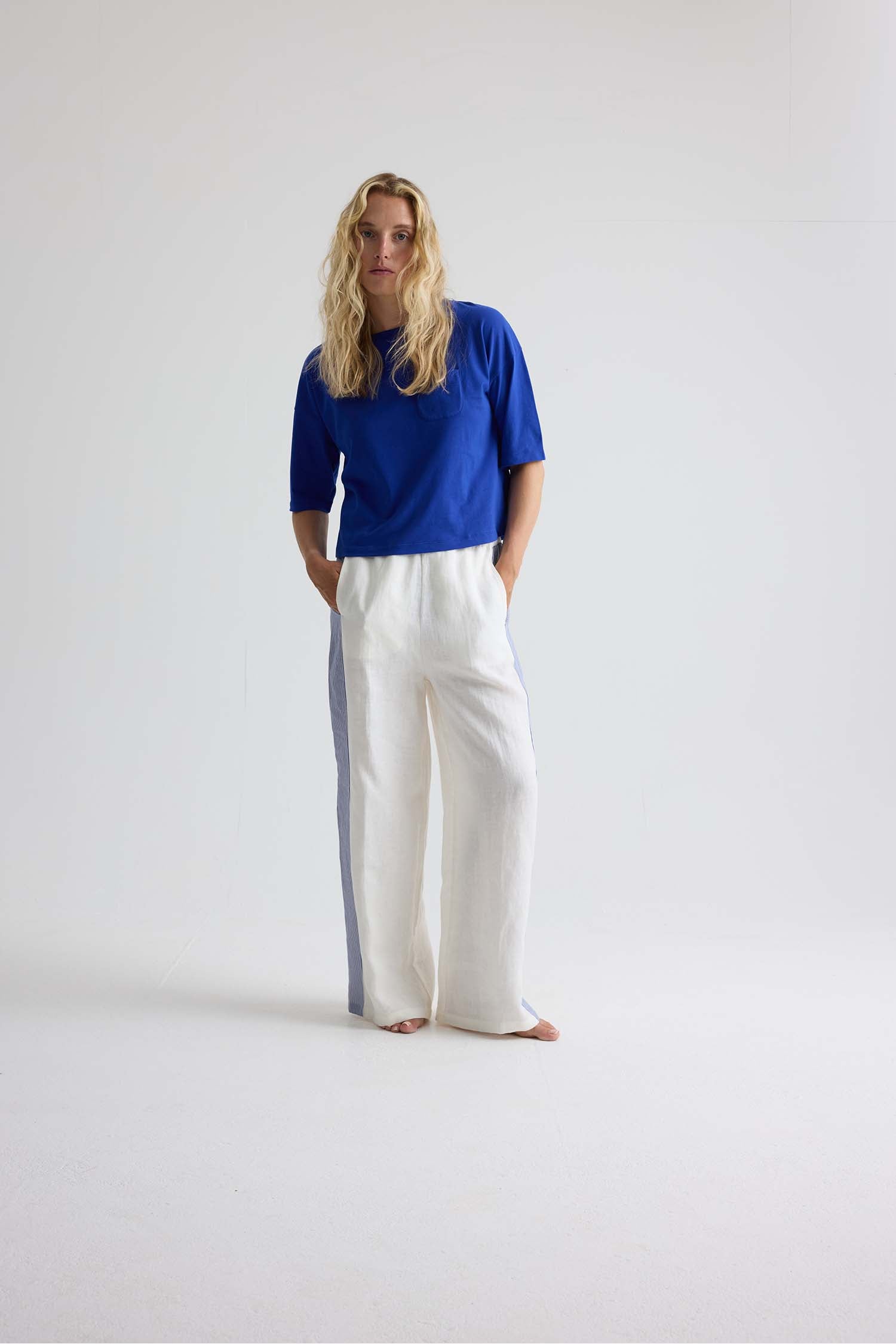 Relaxed Cotton T-Shirt In Bluing