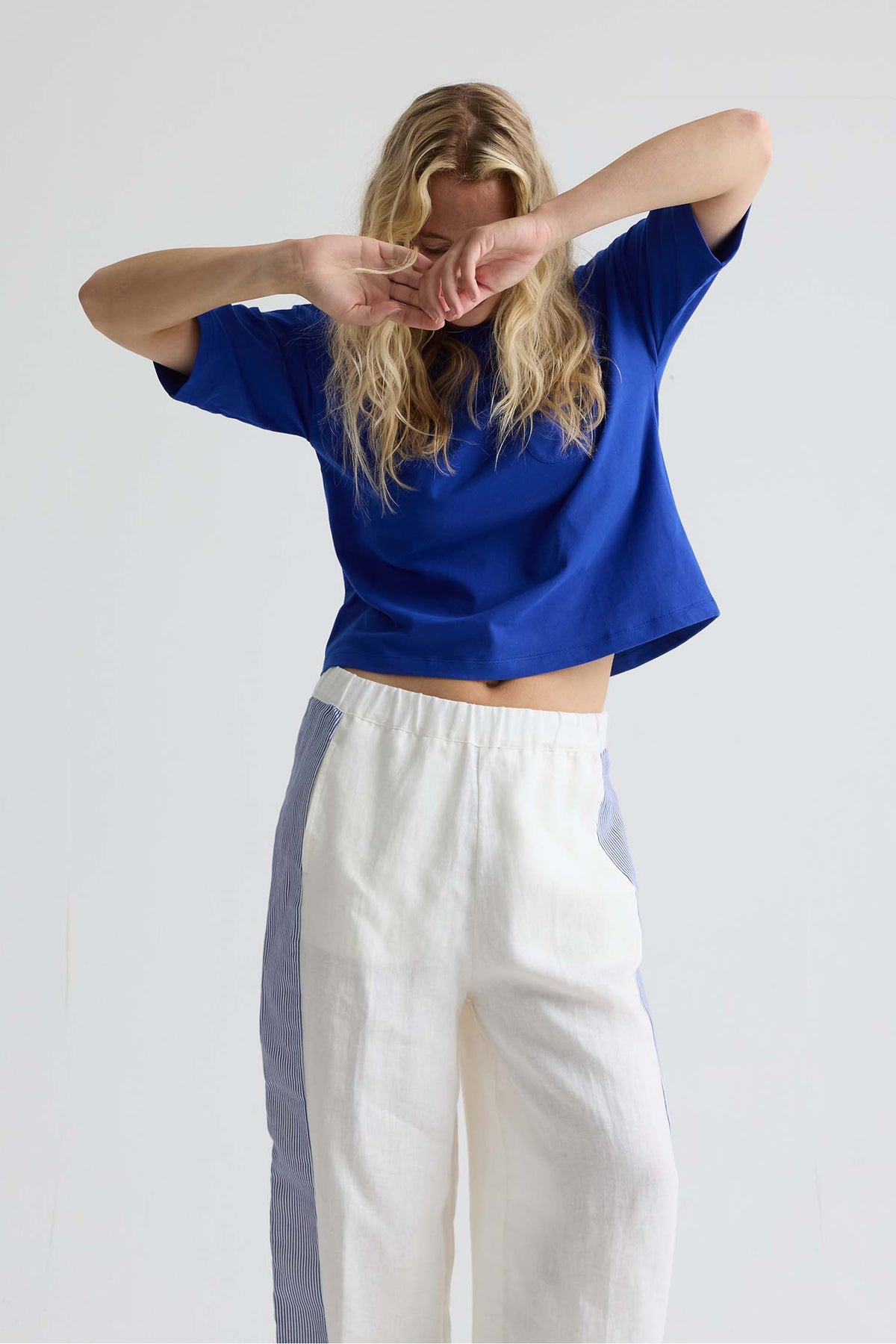 Relaxed Cotton T-Shirt In Bluing