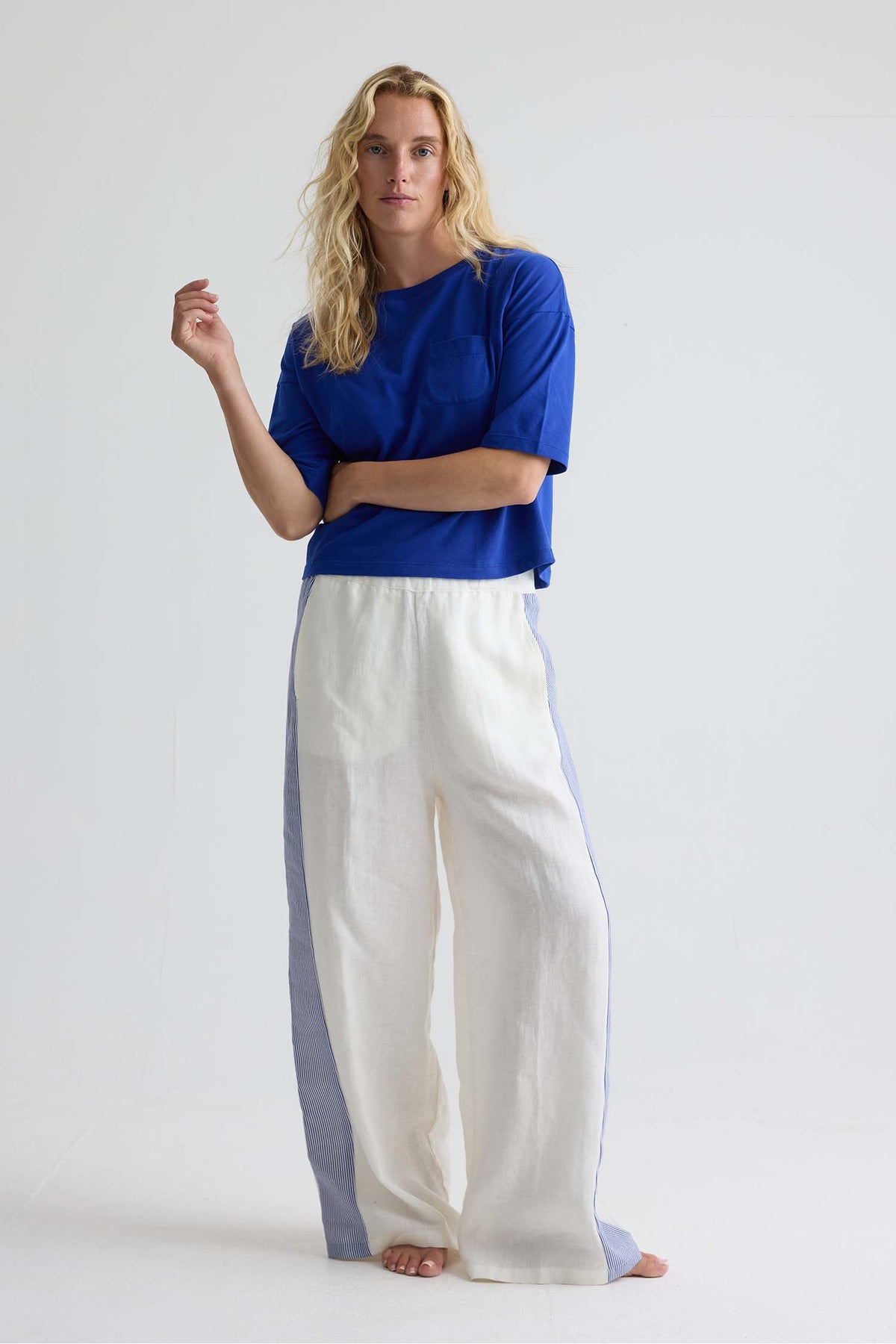 Relaxed Cotton T-Shirt In Bluing