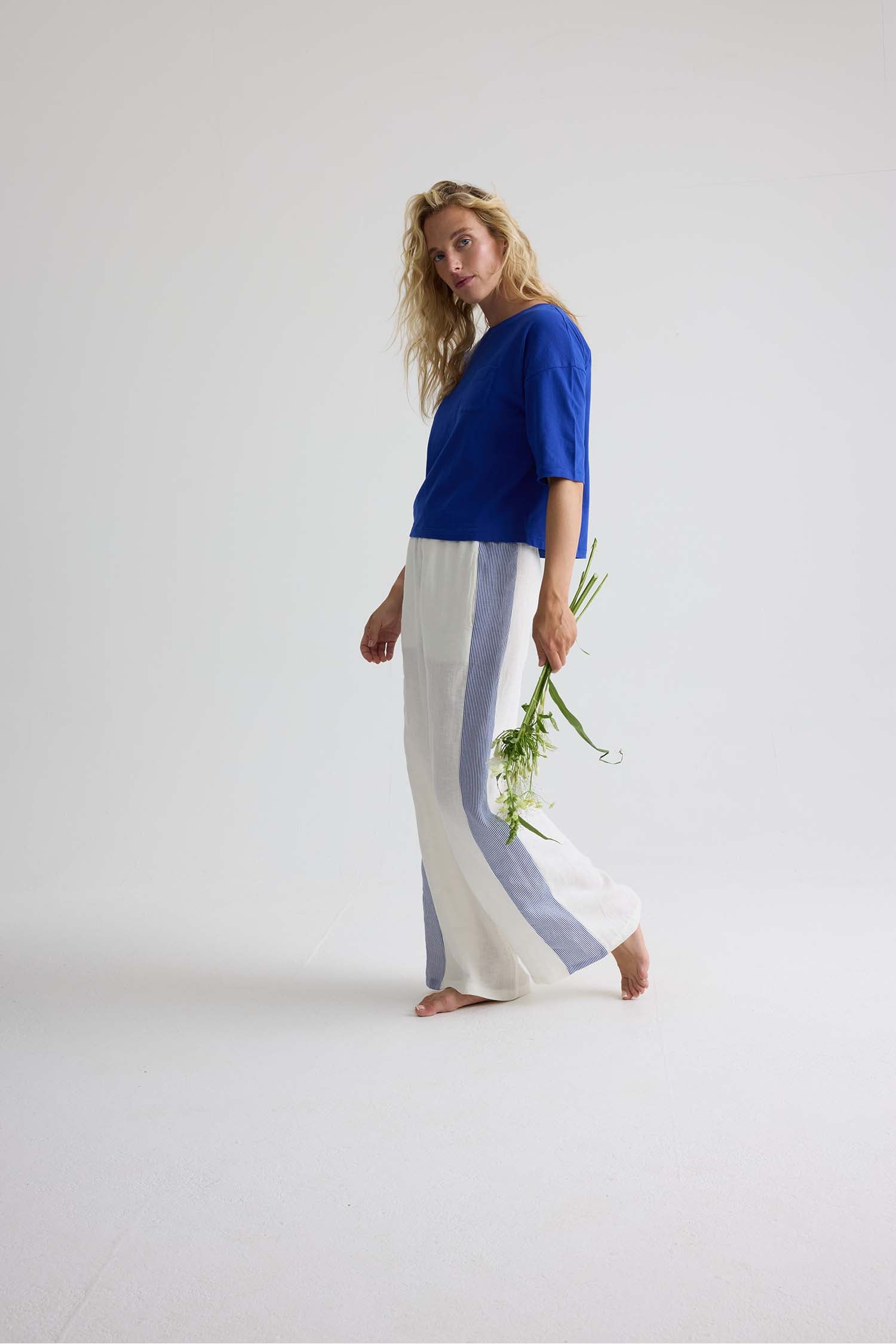 Relaxed Cotton T-Shirt In Bluing