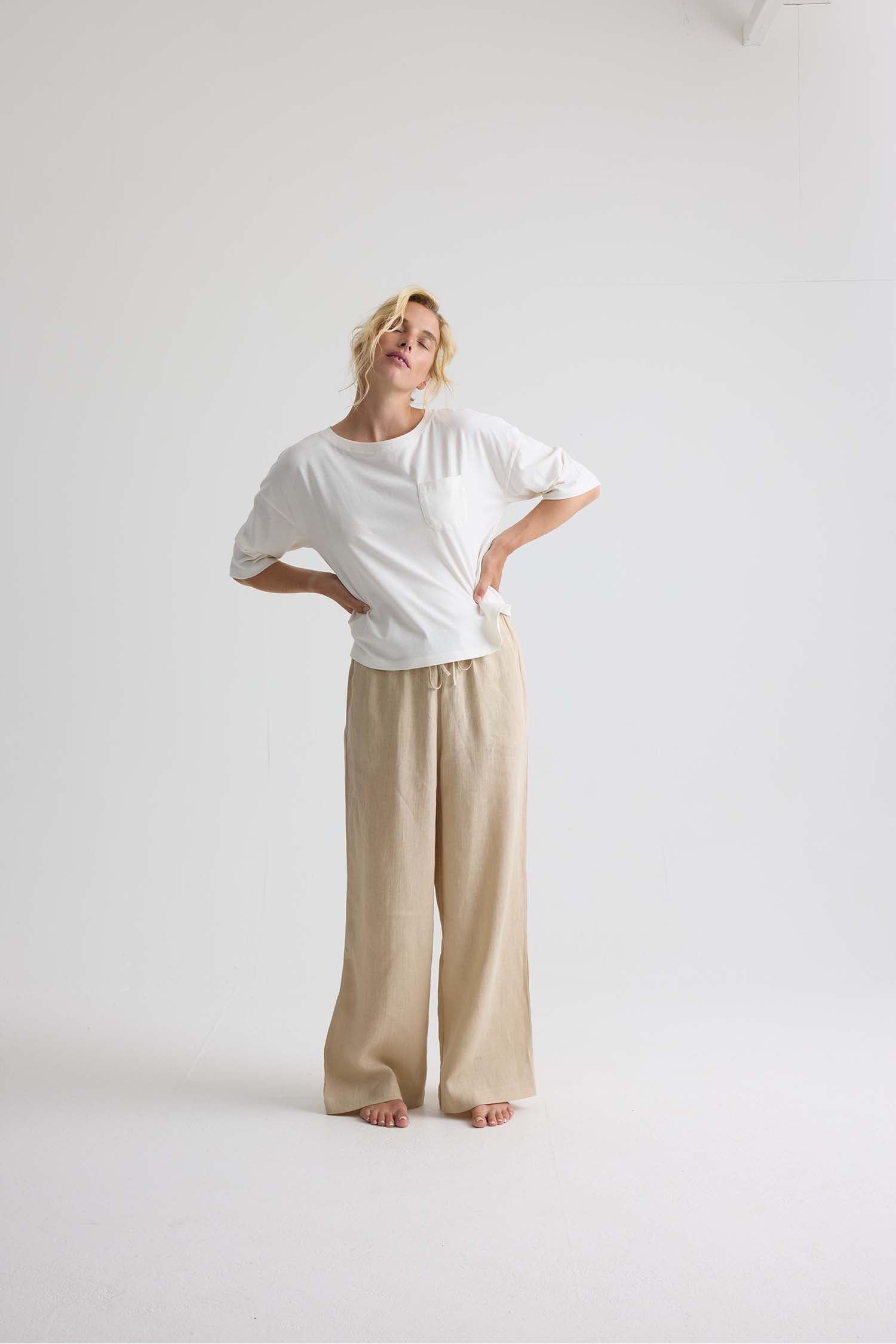 Relaxed Cotton T-Shirt In Coconut Milk