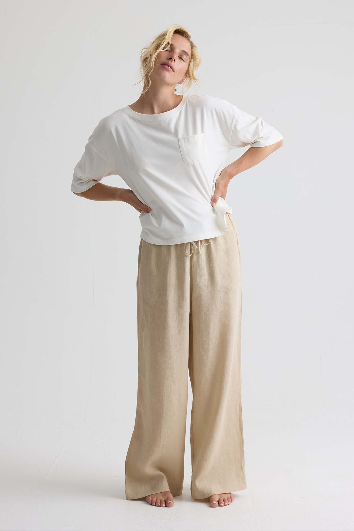 Relaxed Cotton T-Shirt In Coconut Milk