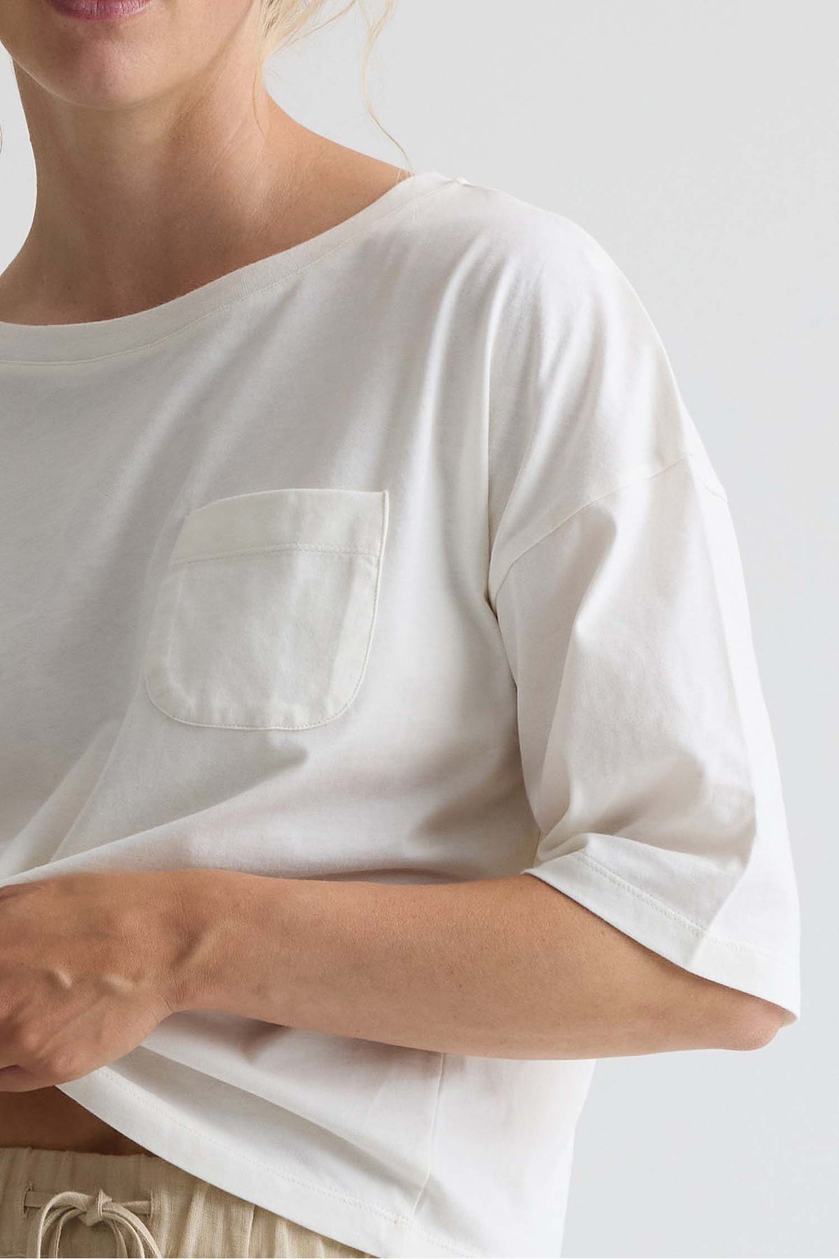 Relaxed Cotton T-Shirt In Coconut Milk