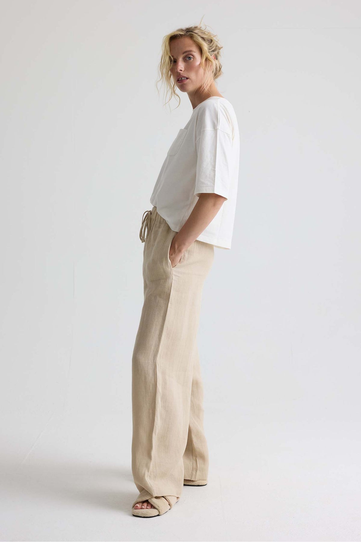 Relaxed Cotton T-Shirt In Coconut Milk