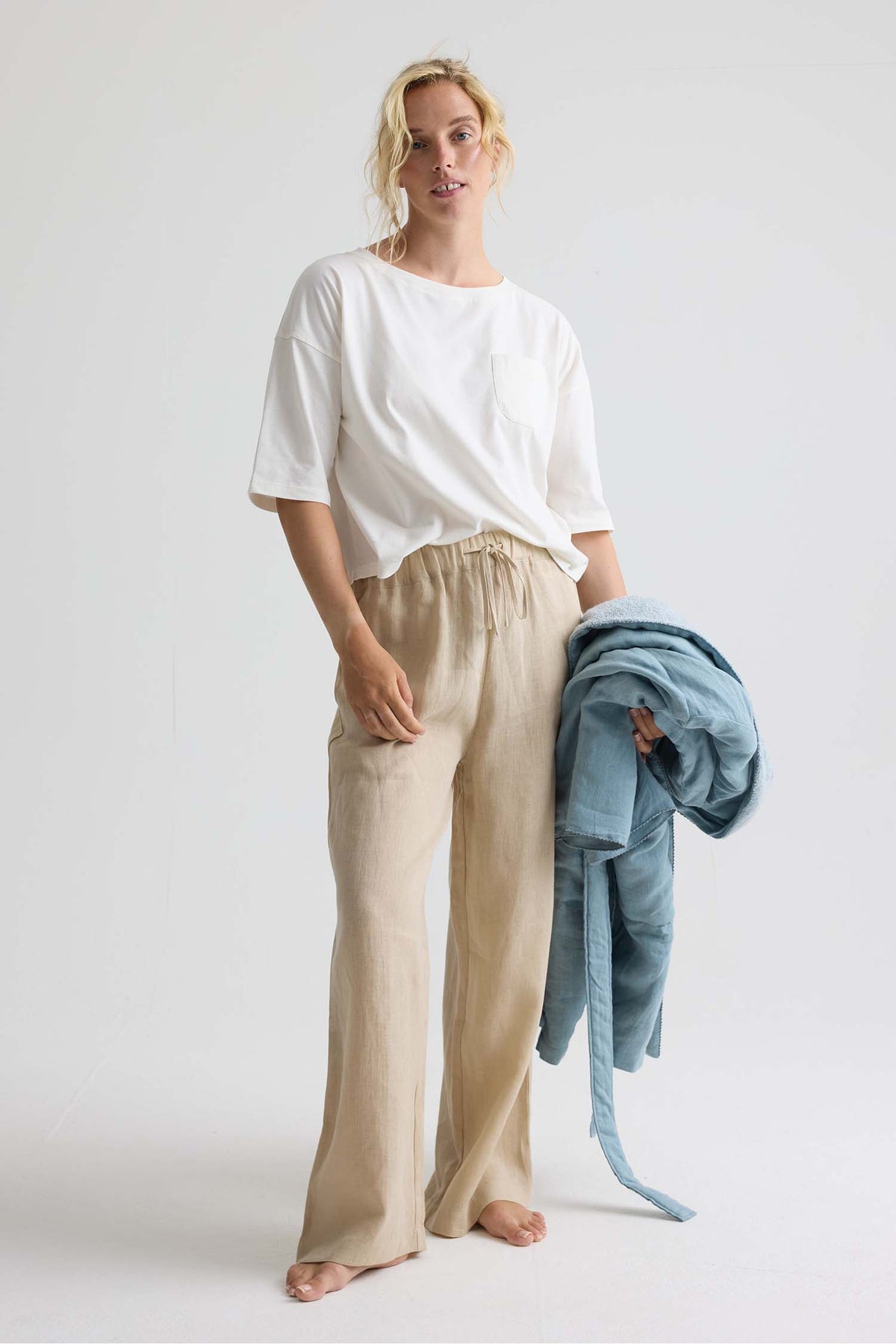 Relaxed Cotton T-Shirt In Coconut Milk