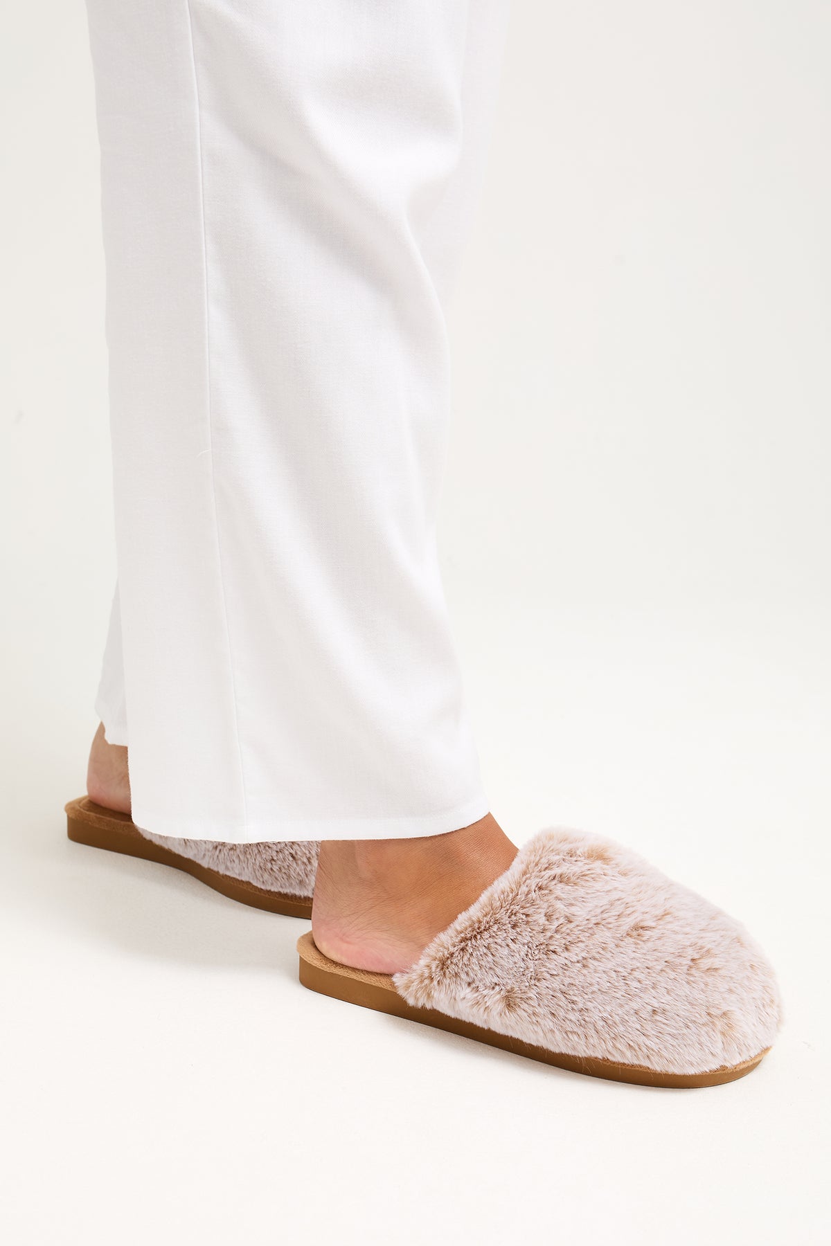 Demi Mule Slippers in Caramel - Slippers