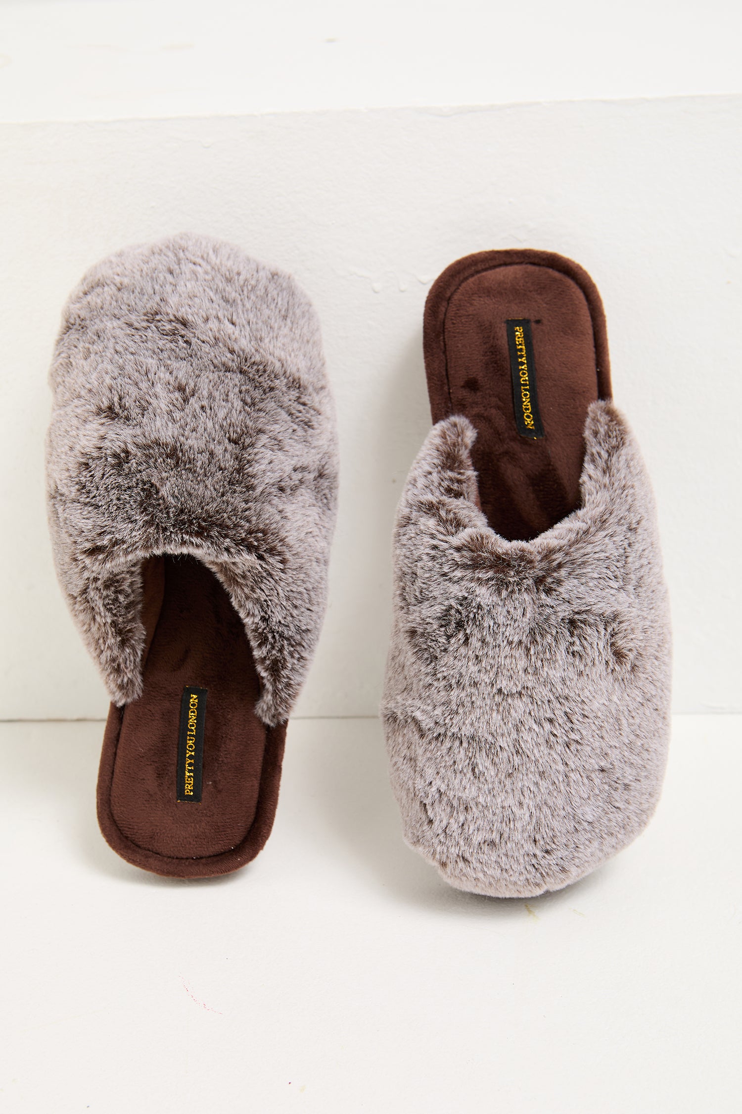 Demi Mule Slippers in Chocolate - Slippers