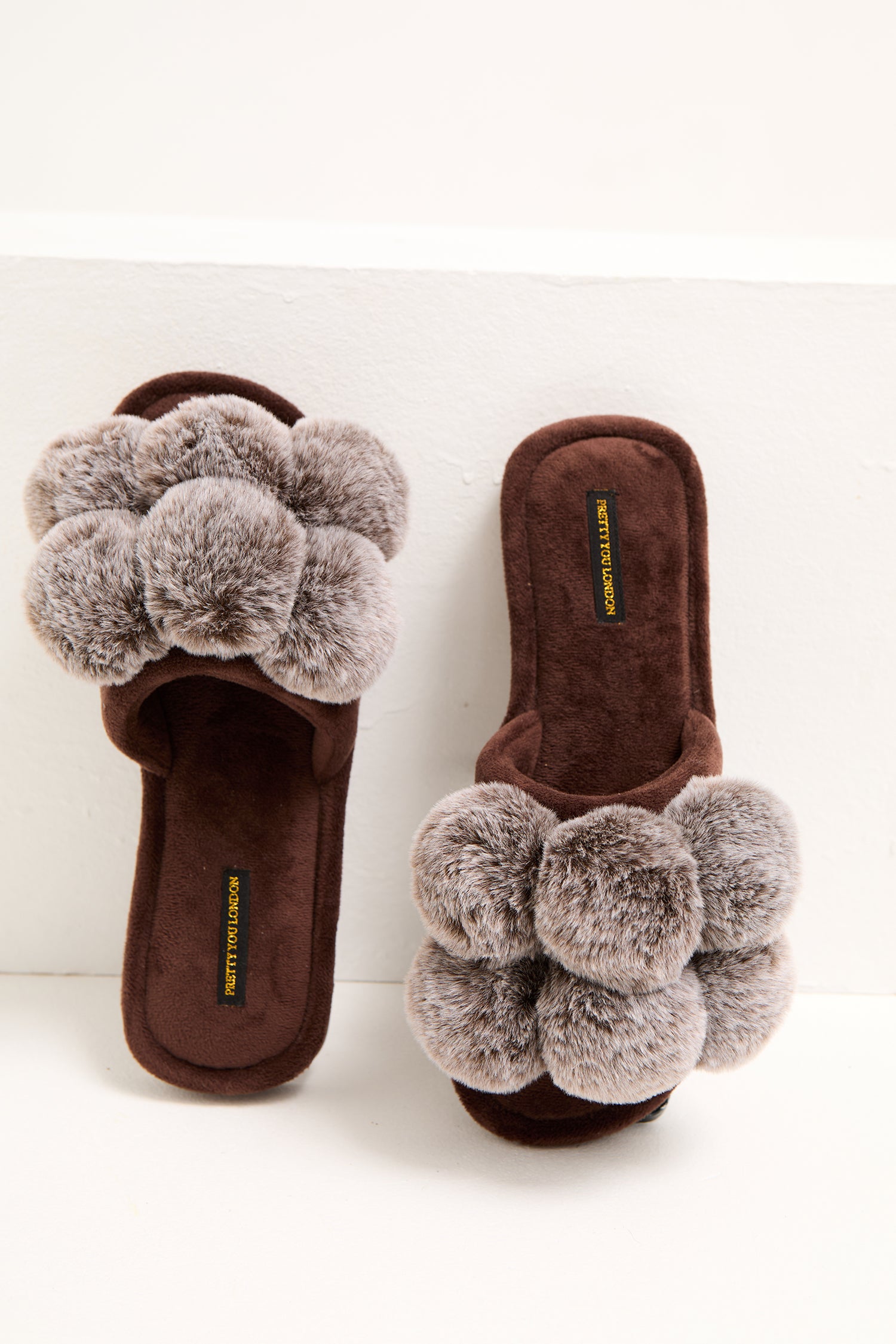 Dolly Slippers in Chocolate