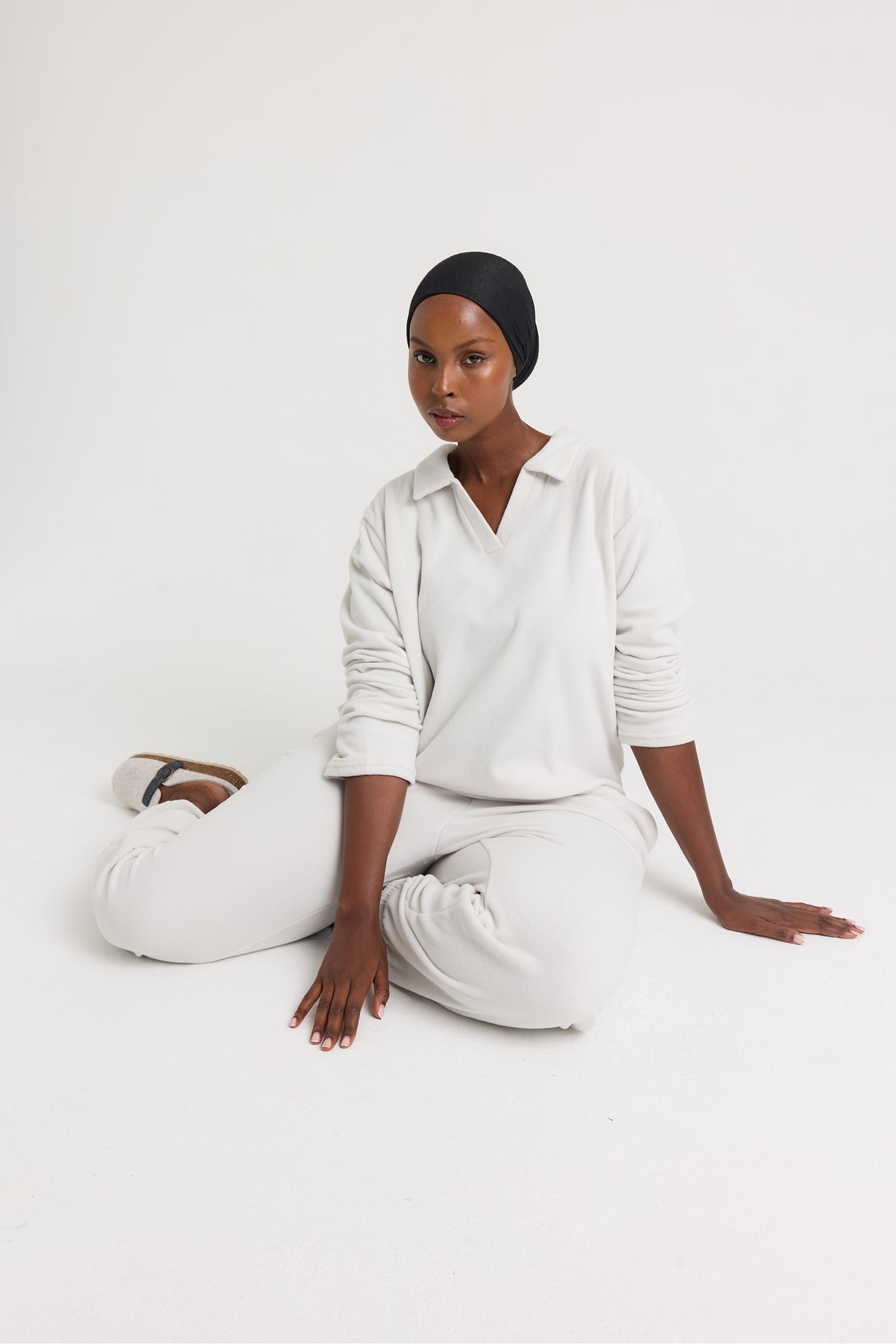 Fleece Lounge Set in Stone - Loungewear