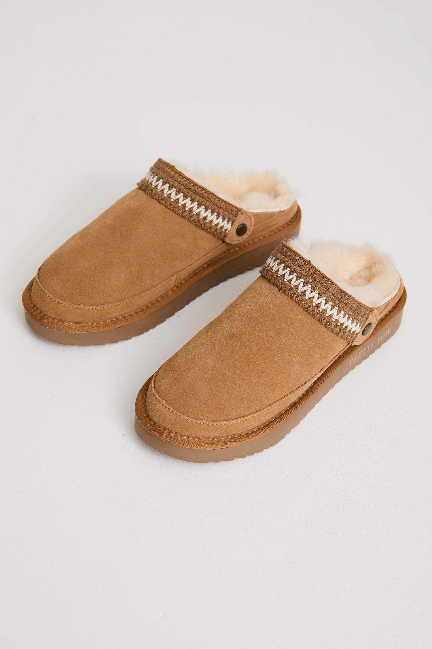 Hallie Sheepskin Multiway Slippers in Chestnut
