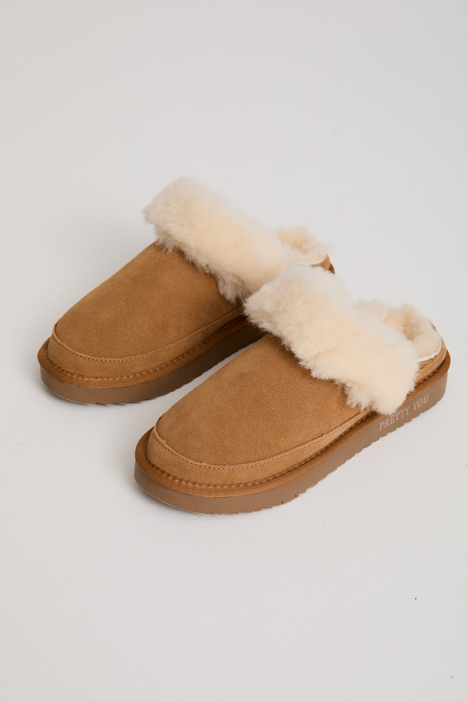 Hallie Sheepskin Multiway Slippers in Chestnut - Slippers