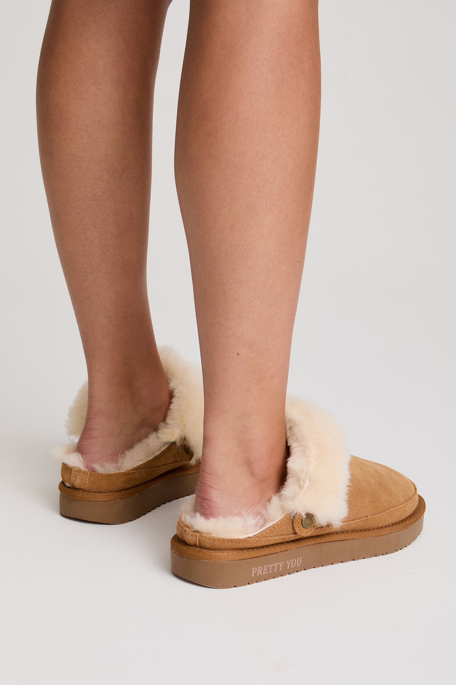 Hallie Sheepskin Multiway Slippers in Chestnut - Slippers