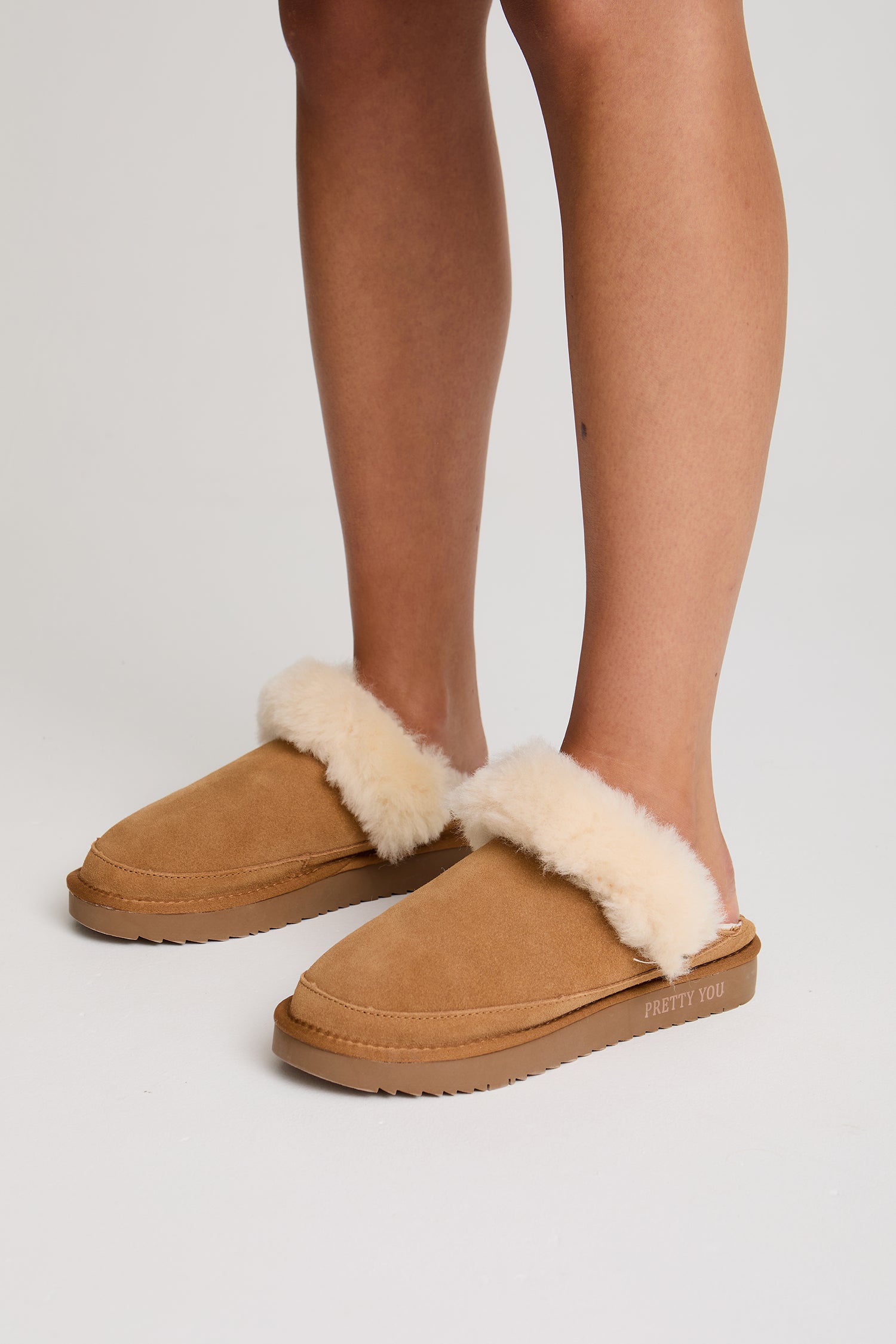 Hallie Sheepskin Multiway Slippers in Chestnut - Slippers