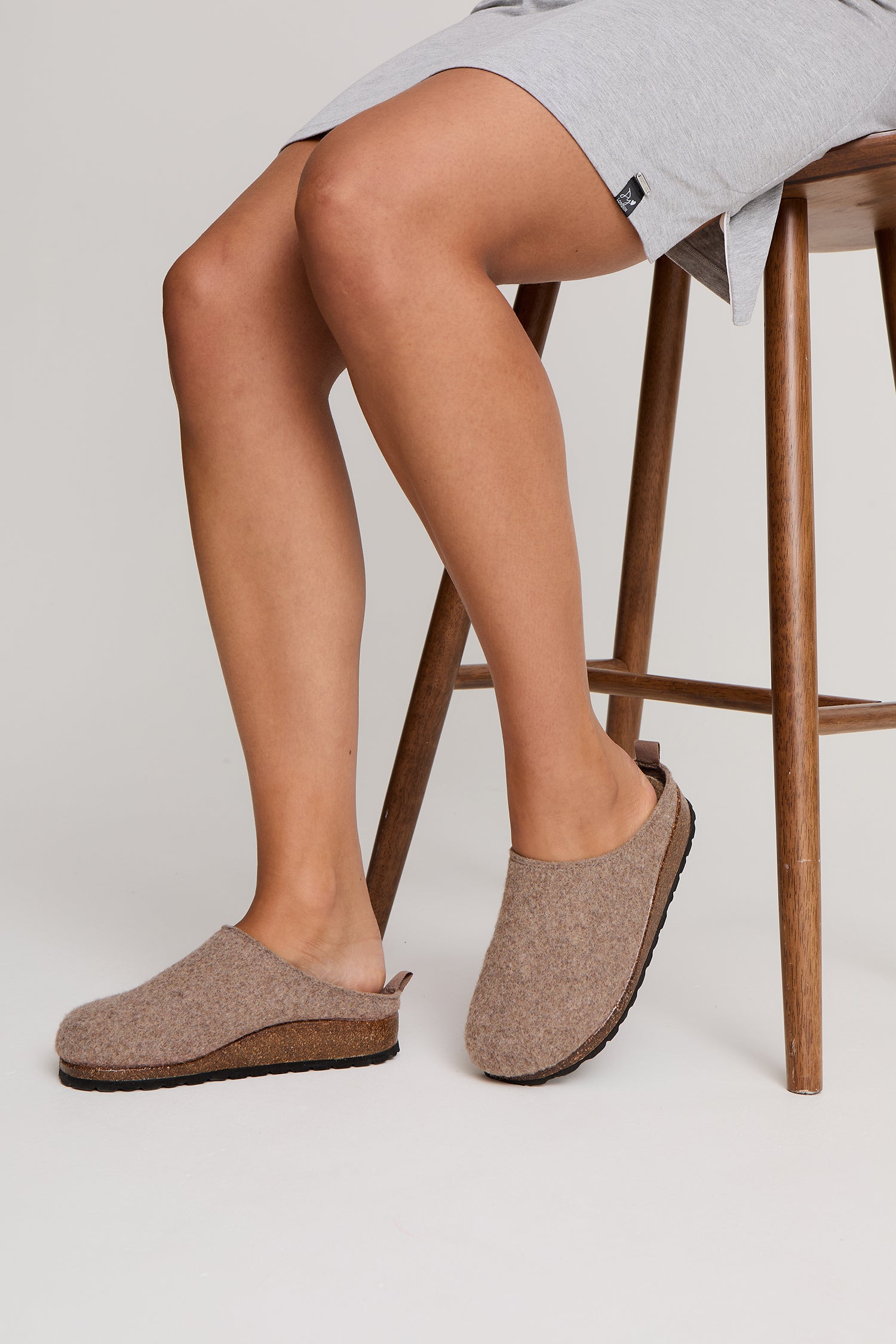 Jamie Mule Slippers in Mink