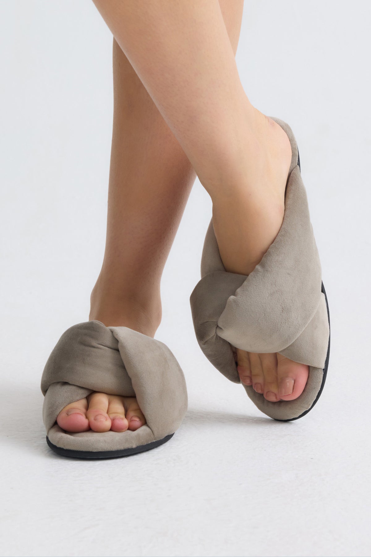 Velvet Knot Mule In Wild Dove