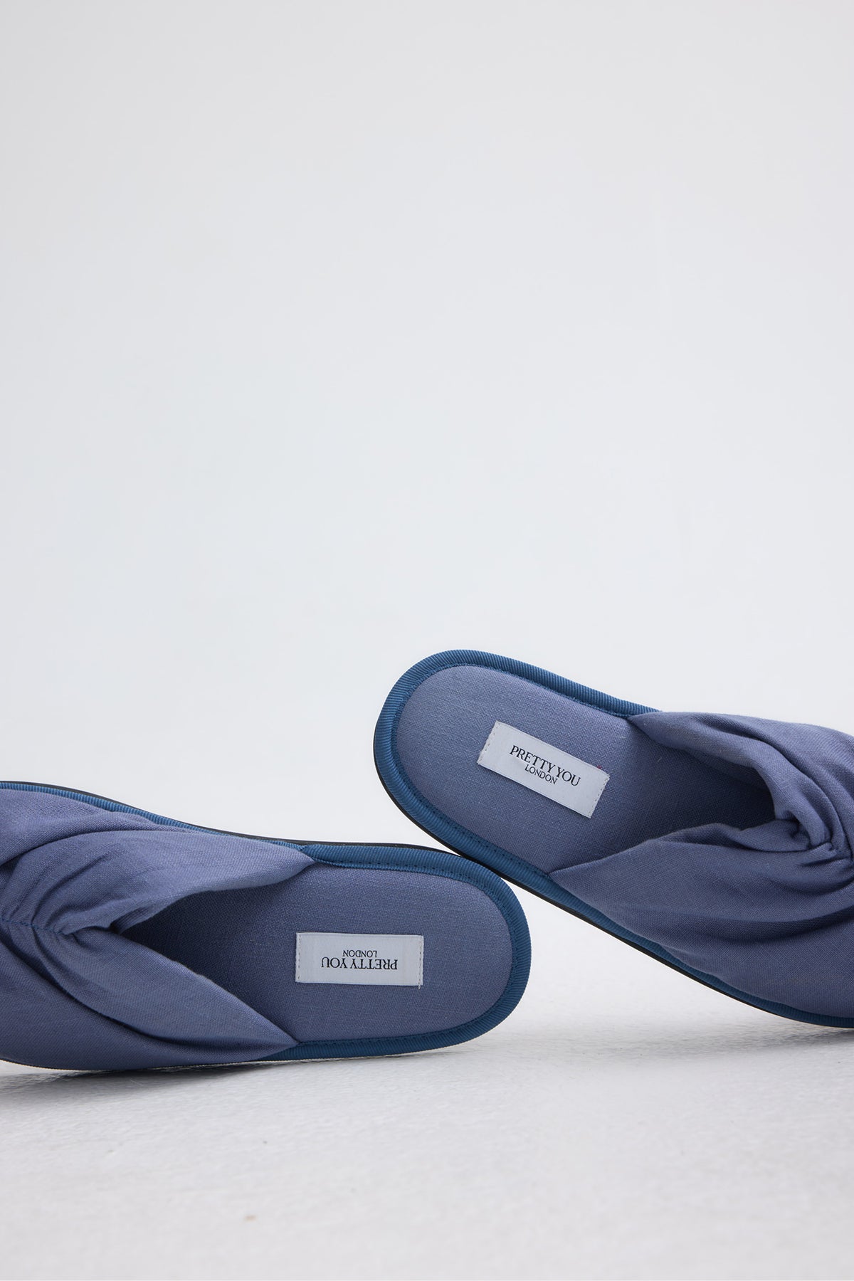 Linen Mule In Folkestone Grey