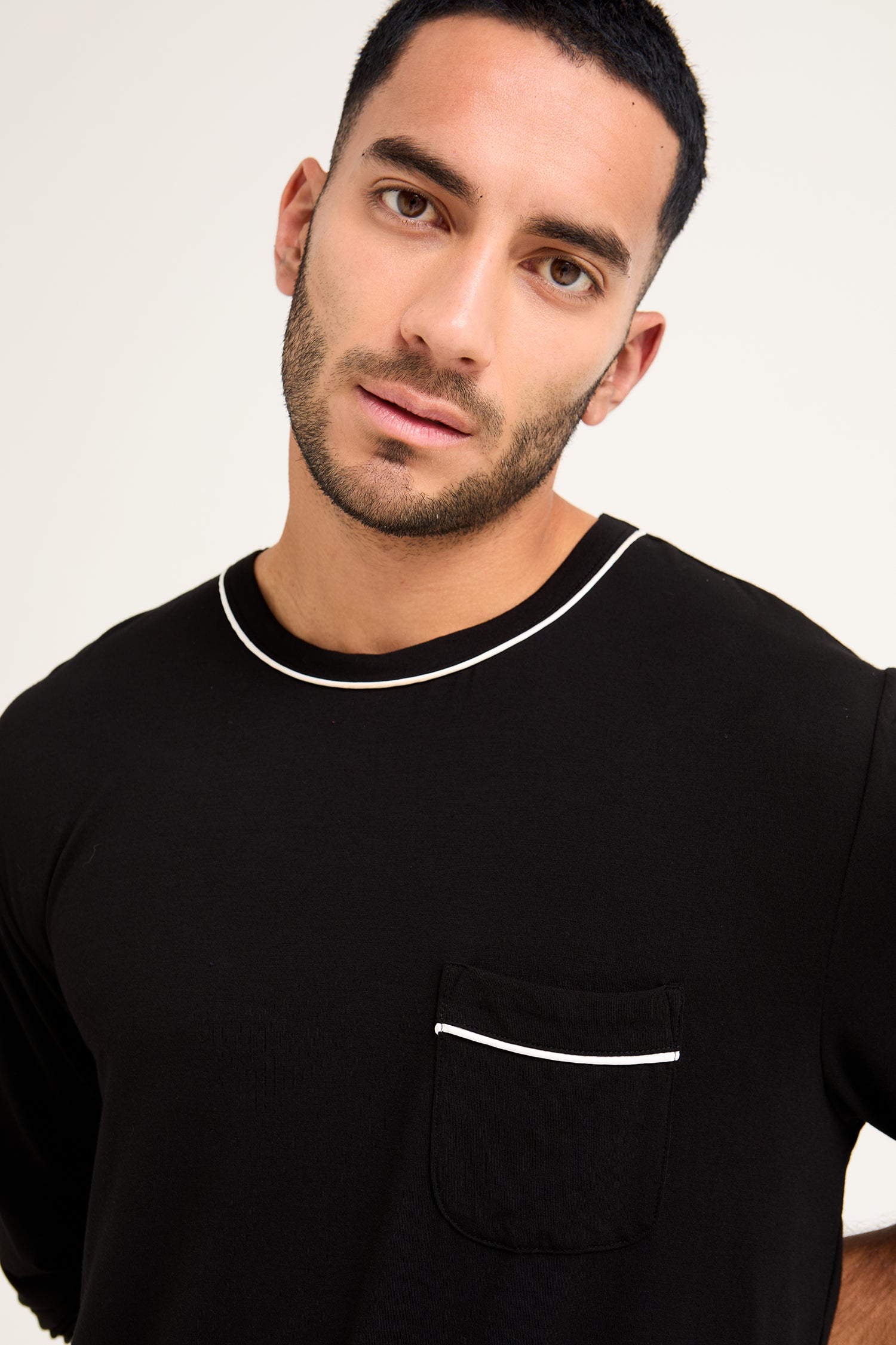 Mister You Bamboo Pyjama Set in Black