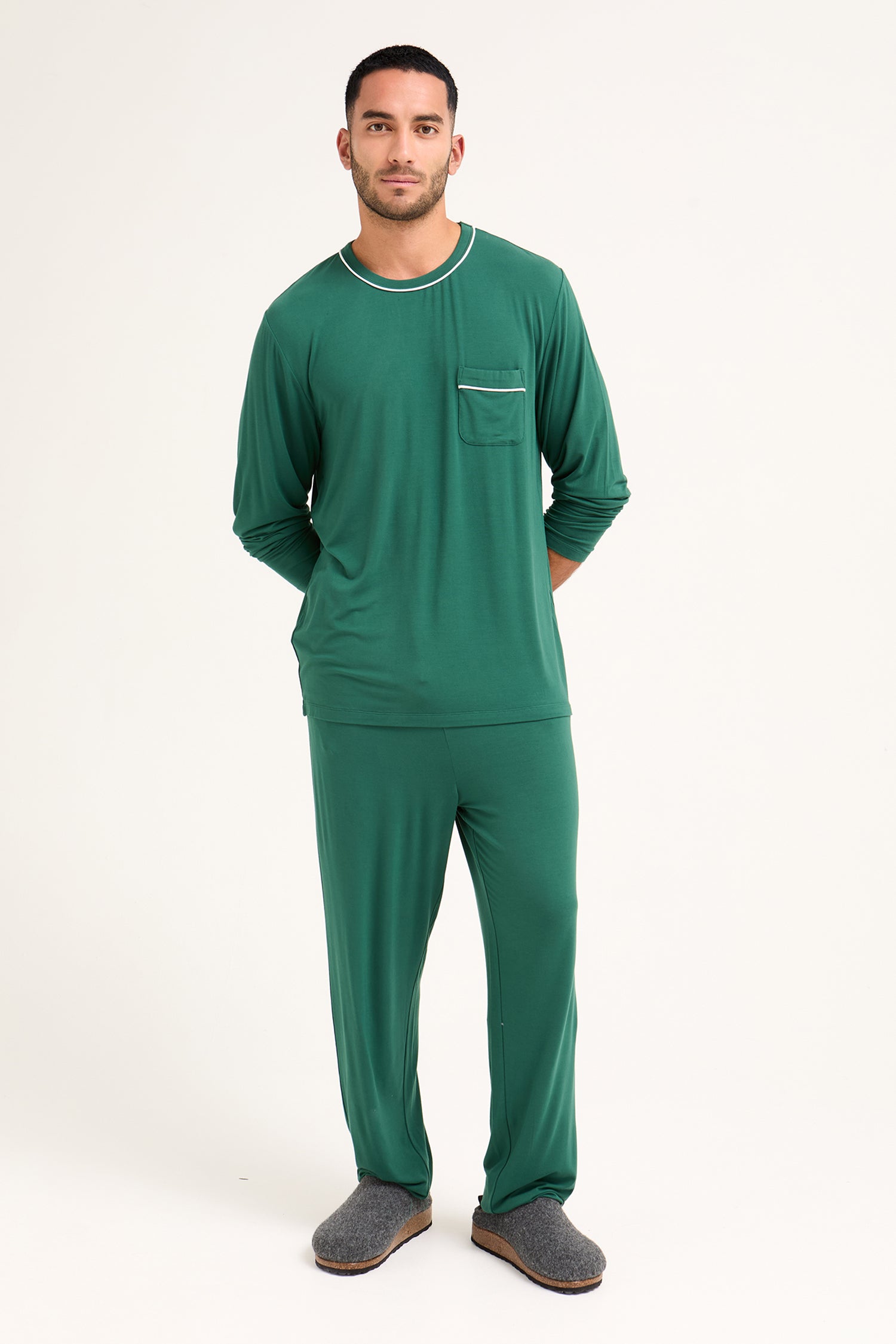 Mister You Bamboo Pyjama Set in Green