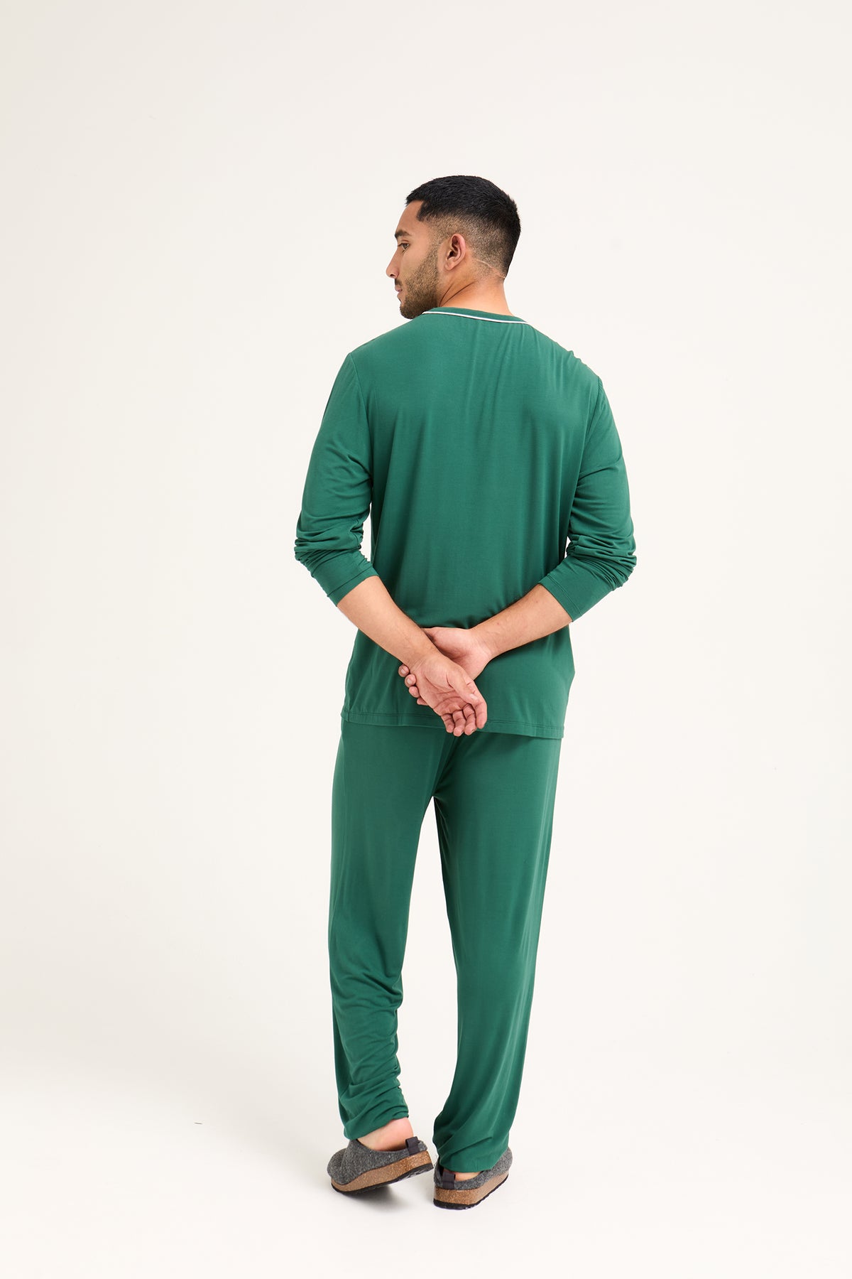 Mister You Bamboo Pyjama Set in Green - Pajamas